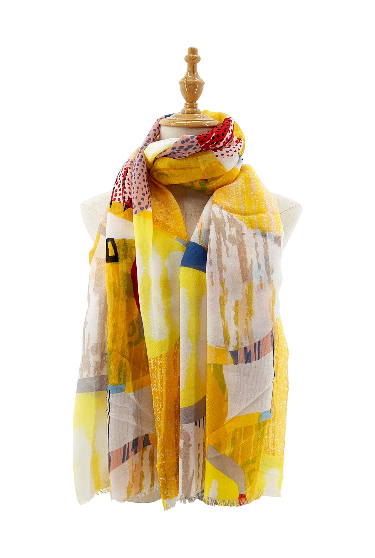 SF2085-161 Abstract Watercolour Print Scarf