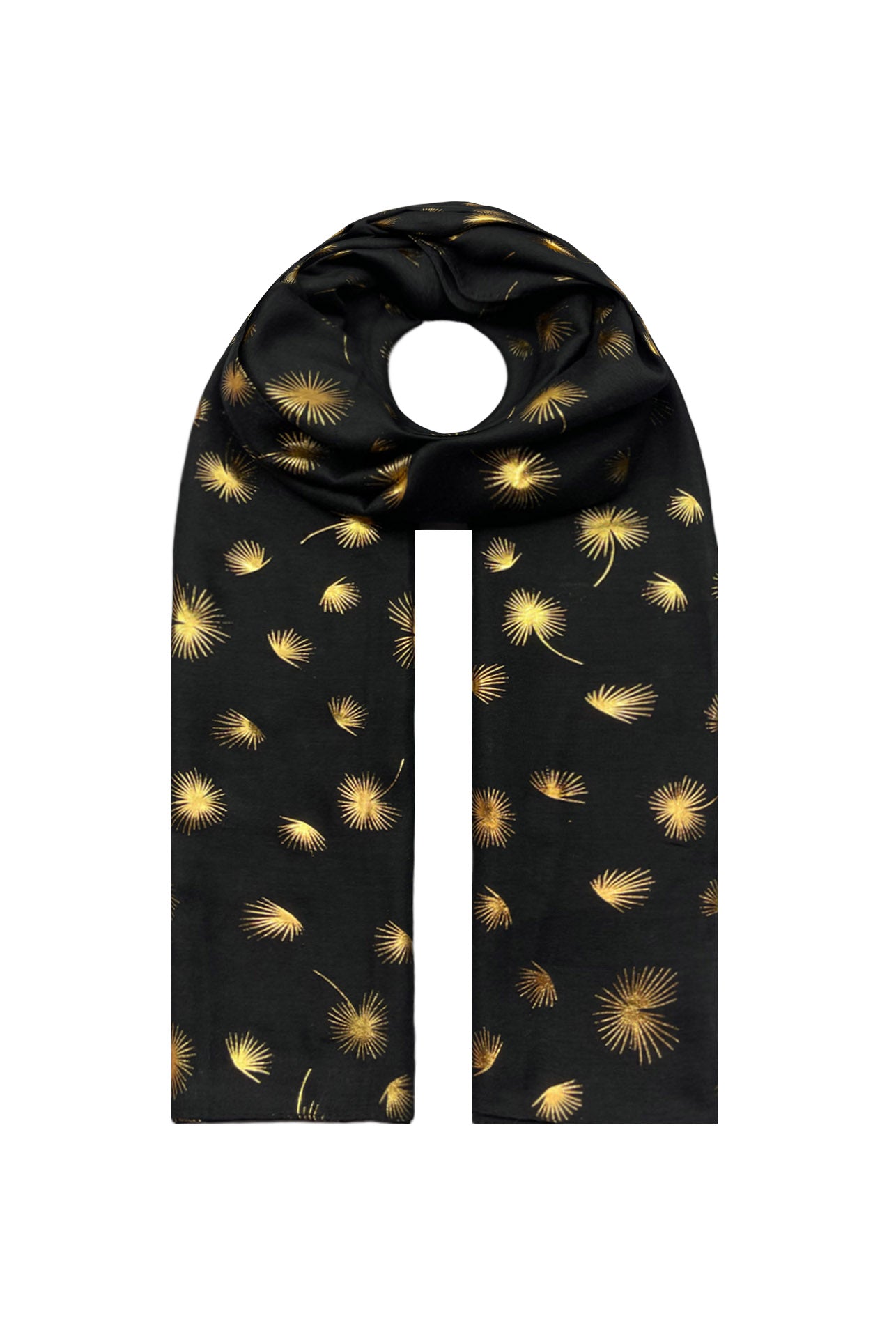 SF21058-658 Golden Dandelion Print Scarf