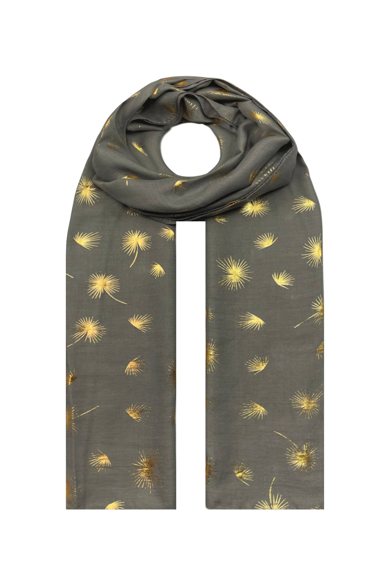 SF21058-658 Golden Dandelion Print Scarf