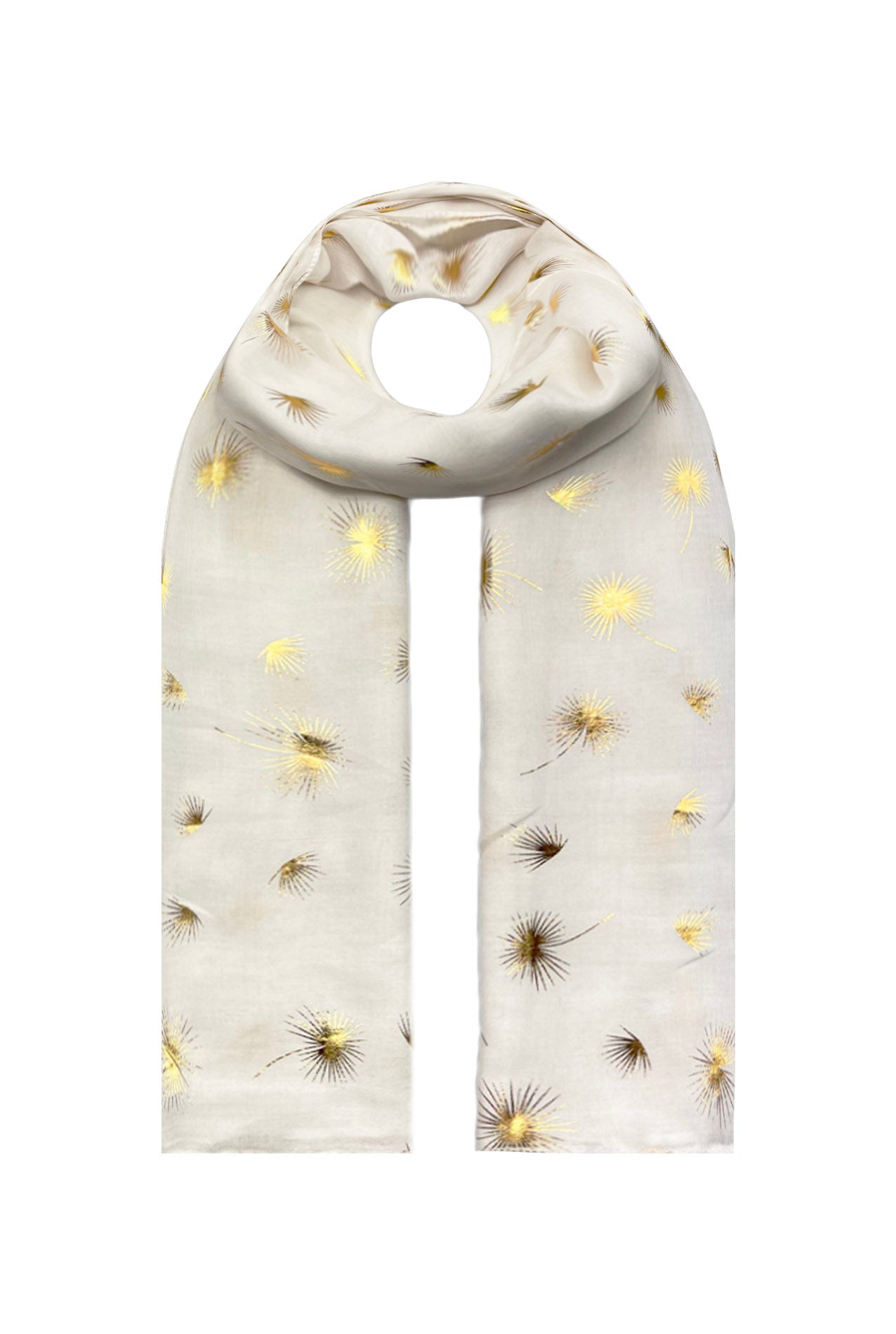 SF21058-658 Golden Dandelion Print Scarf