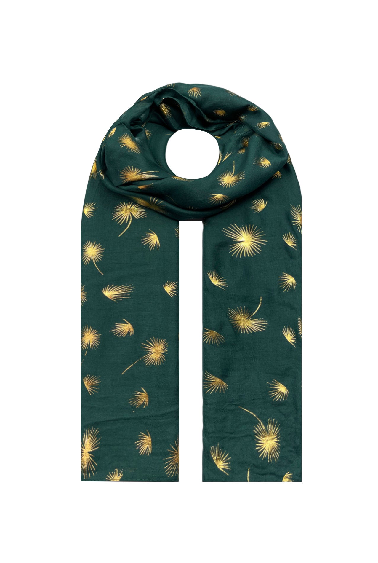 SF21058-658 Golden Dandelion Print Scarf