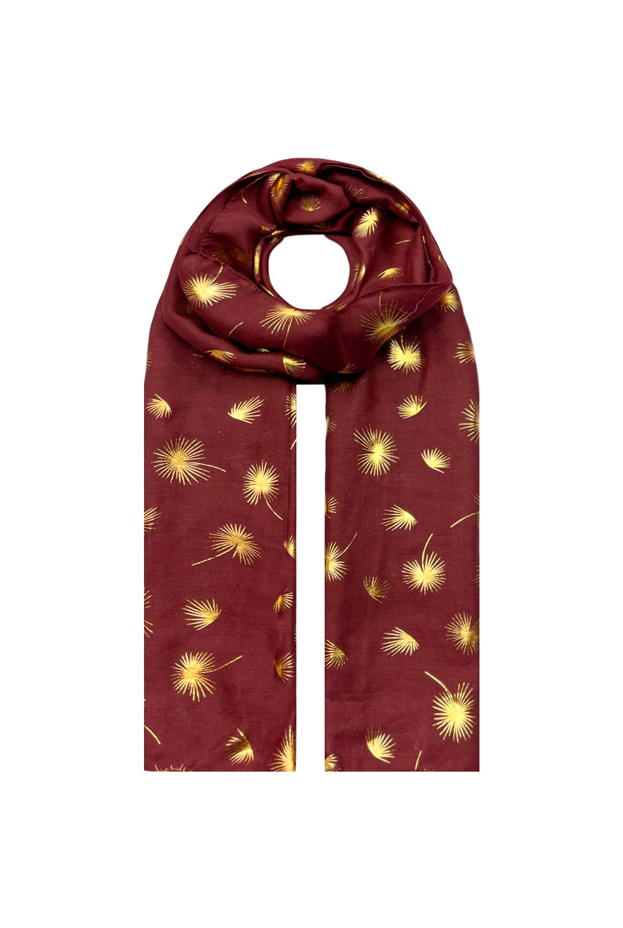 SF21058-658 Golden Dandelion Print Scarf