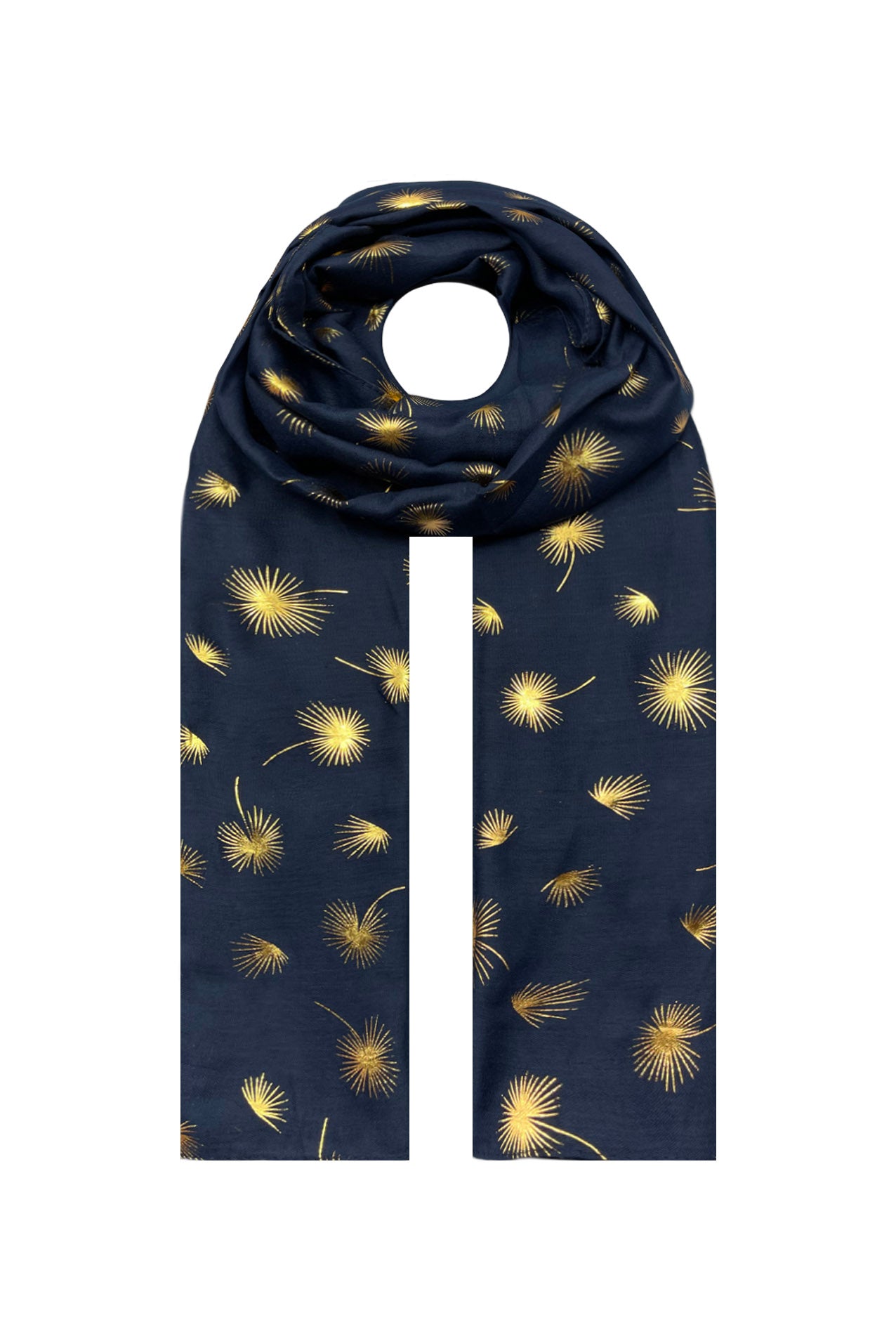 SF21058-658 Golden Dandelion Print Scarf