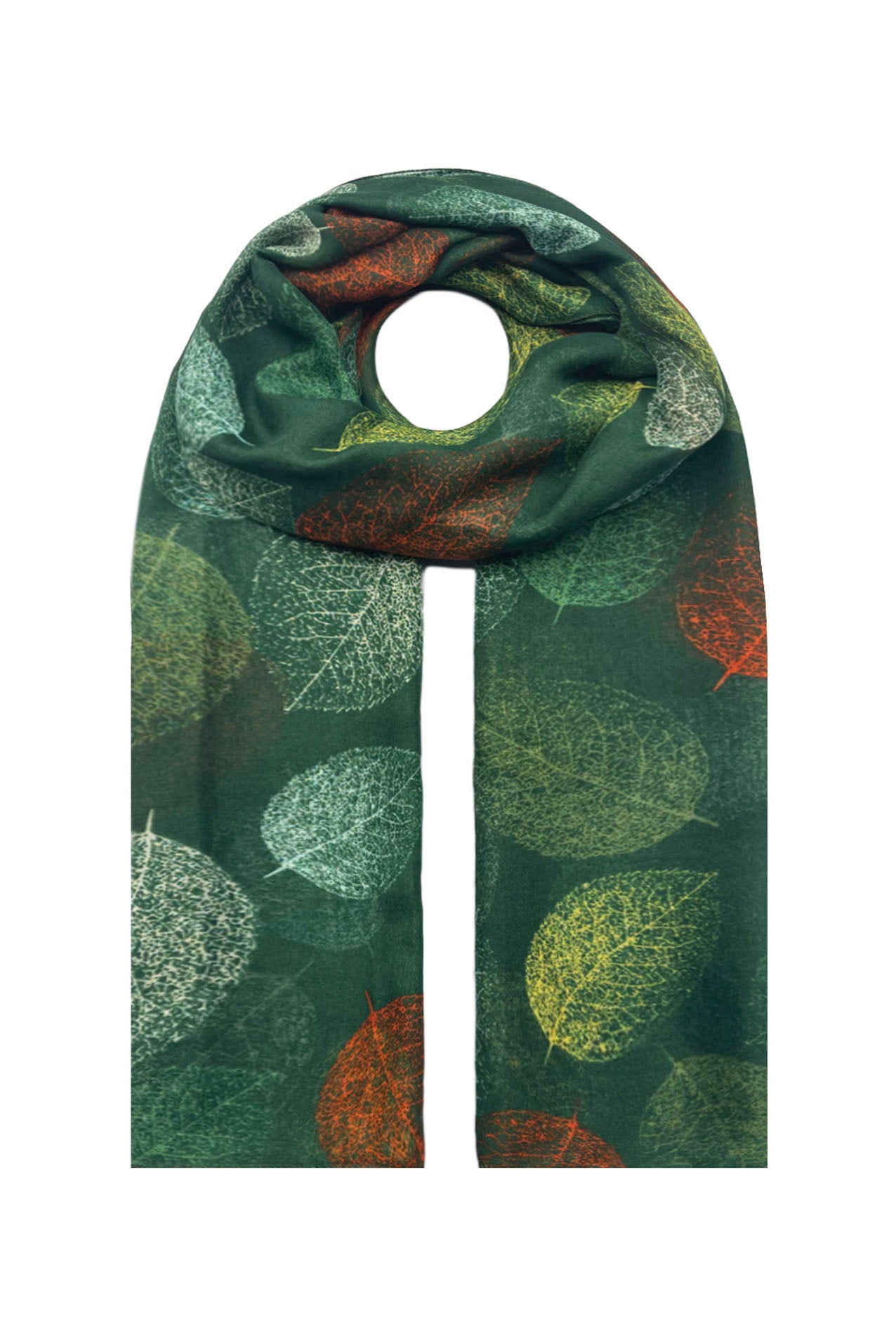 SF21070-370 Autumn Leaf Print Scarf