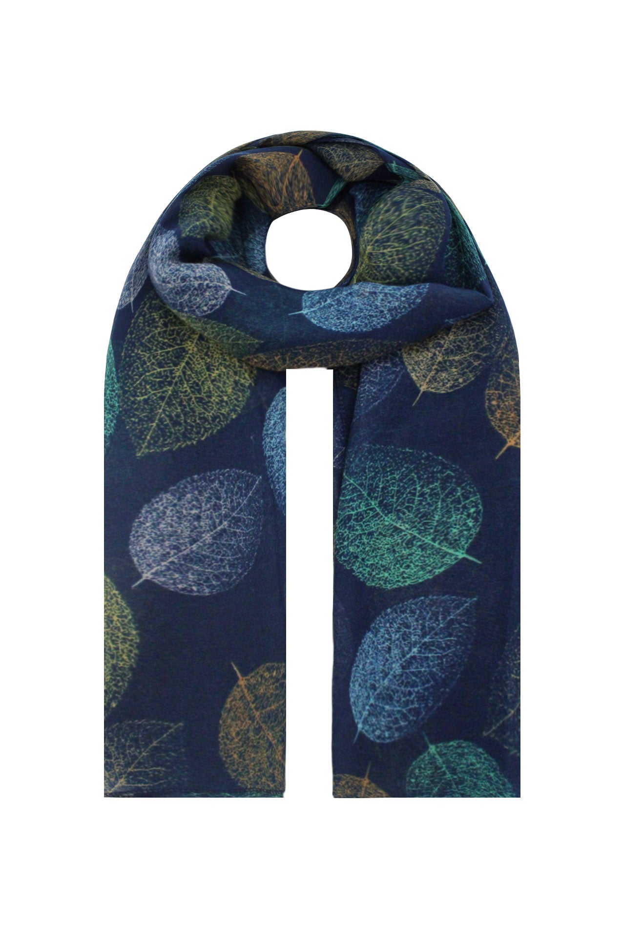 SF21070-370 Autumn Leaf Print Scarf