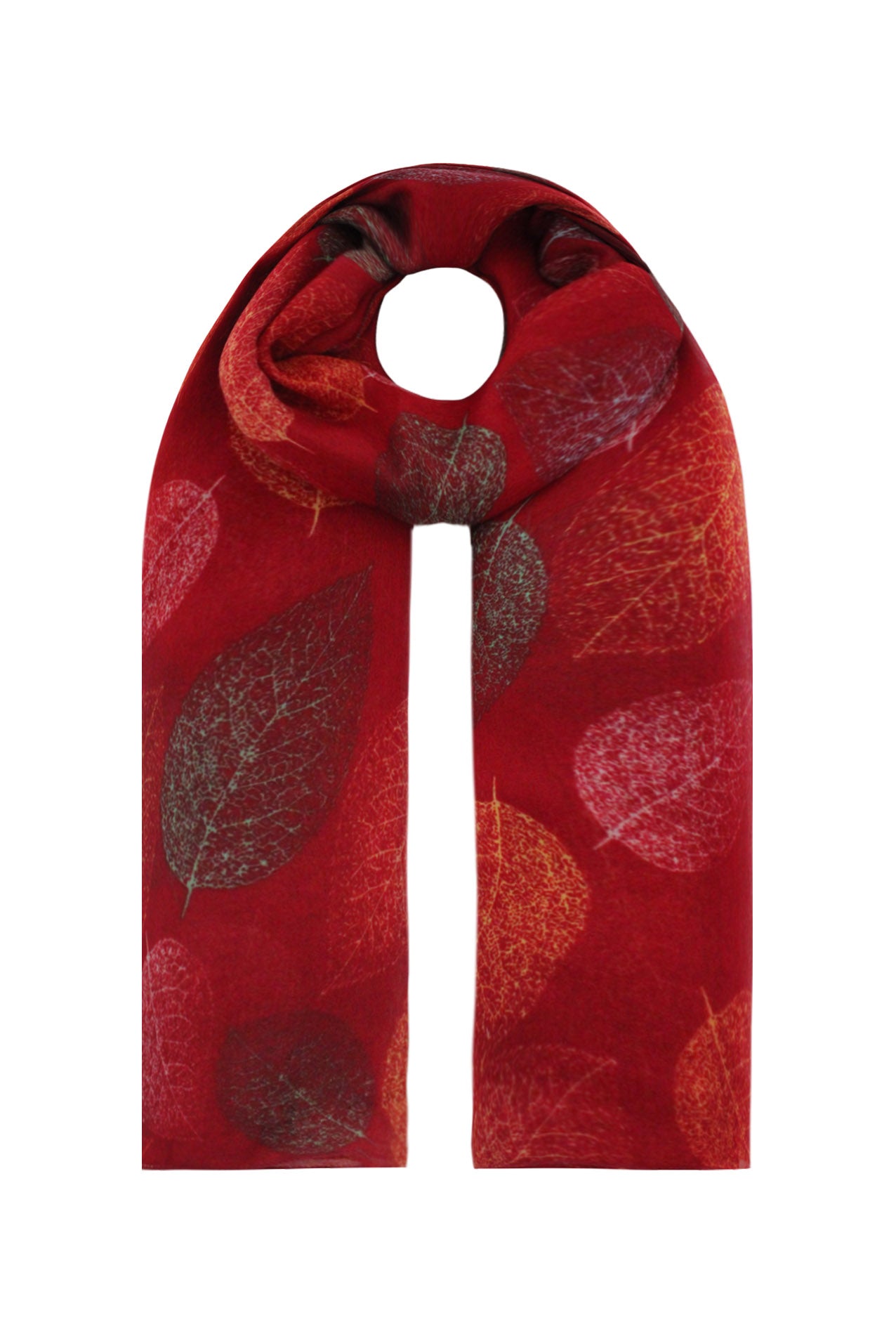 SF21070-370 Autumn Leaf Print Scarf