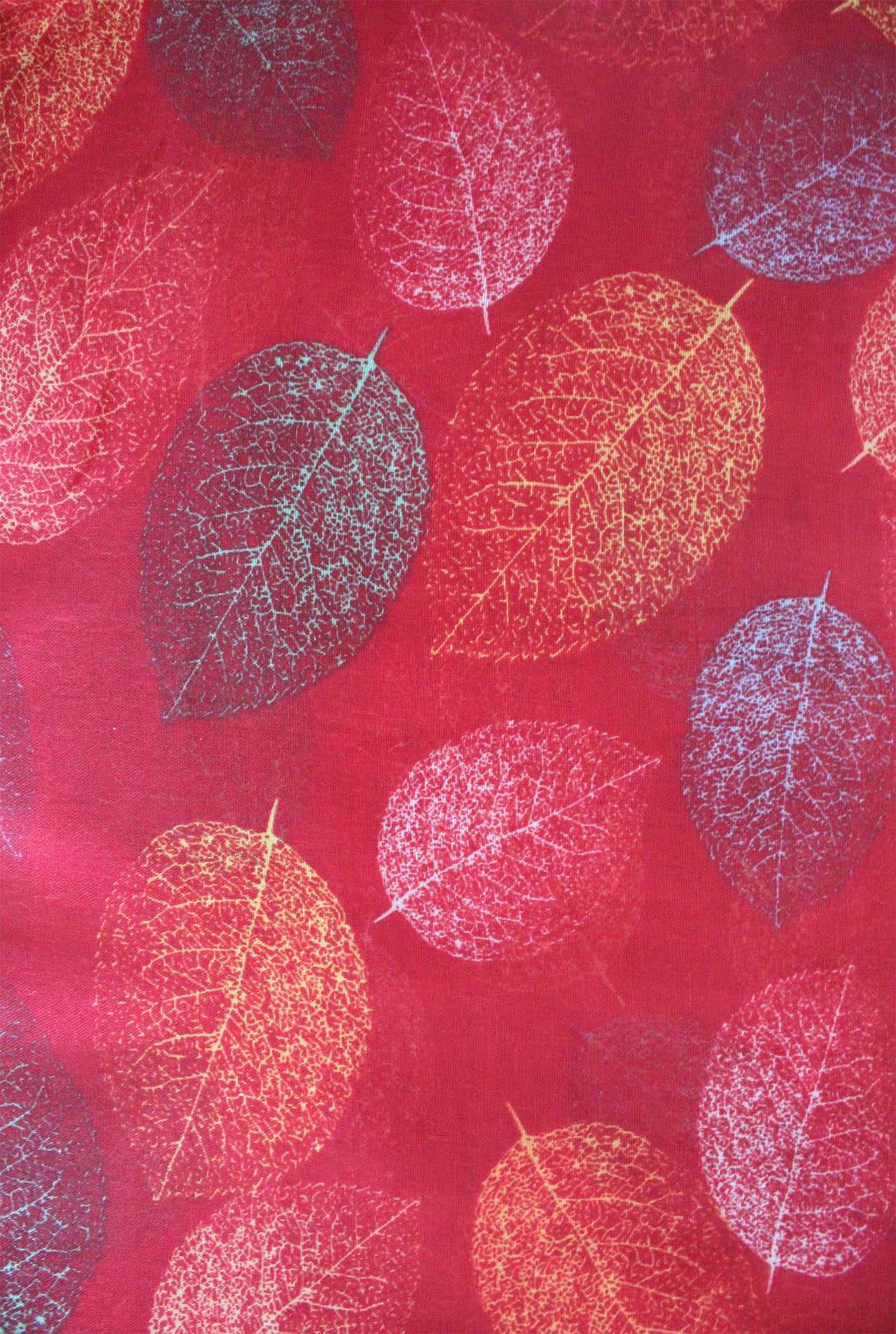 SF21070-370 Autumn Leaf Print Scarf