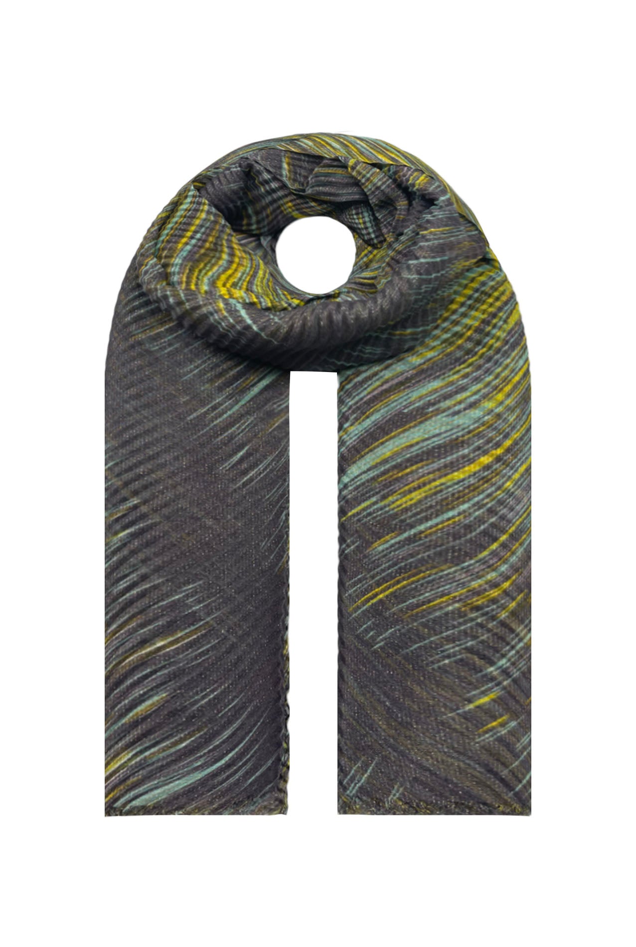 SF21070-376 Cosmic Wave Print Scarf