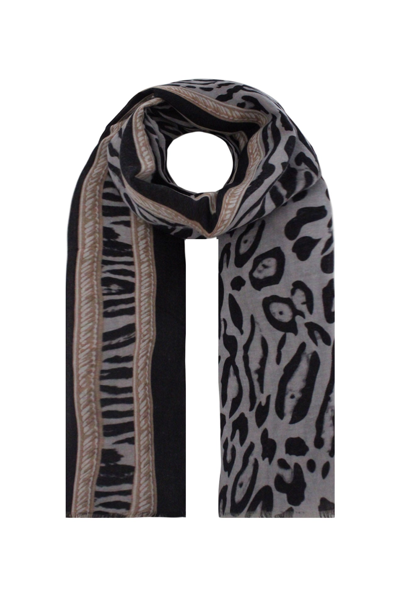 SF21075-621 Leopard Print Scarf