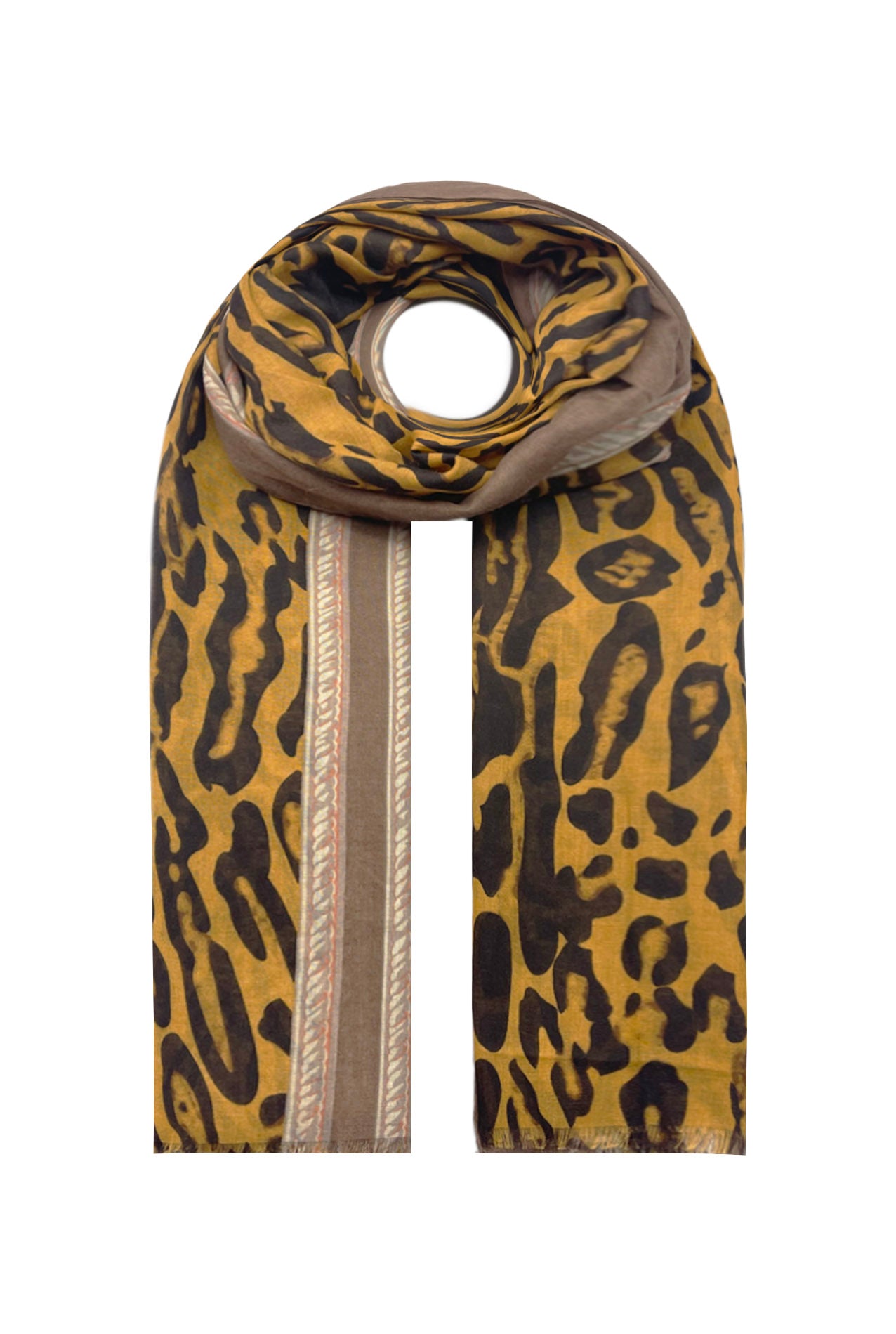 SF21075-621 Leopard Print Scarf