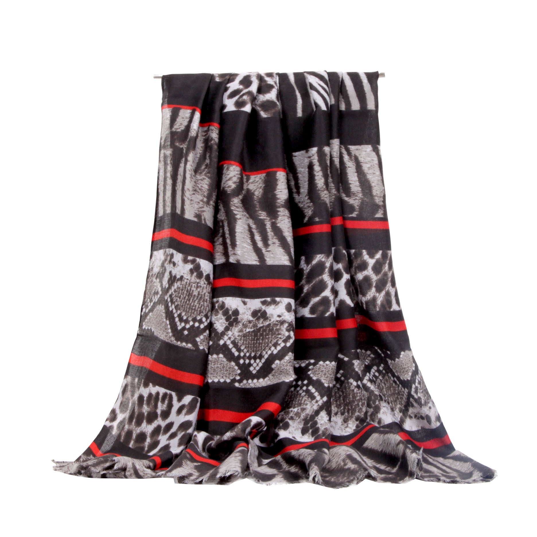 SF21095-633 Zebra & Leopard Print Scarf