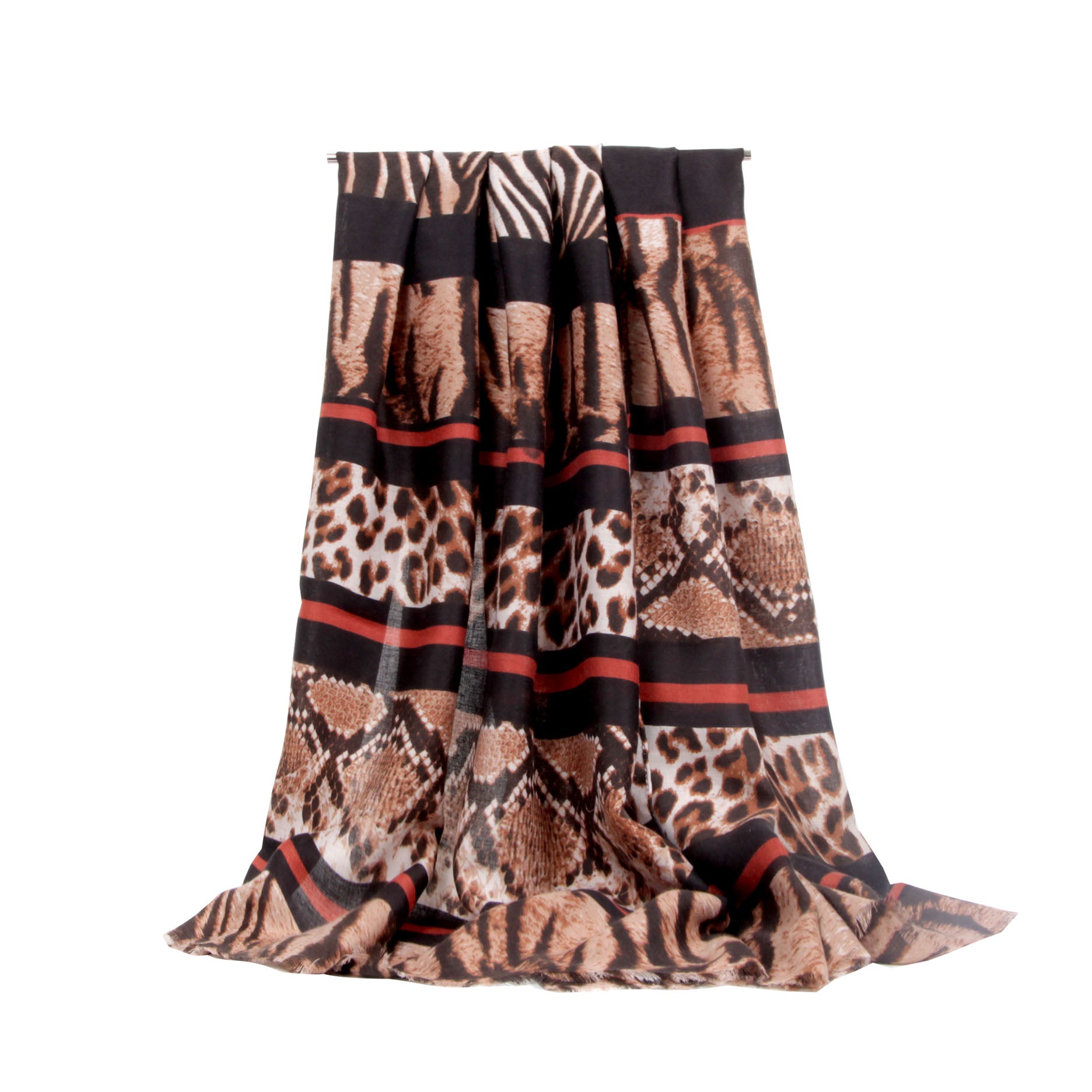 SF21095-633 Zebra & Leopard Print Scarf