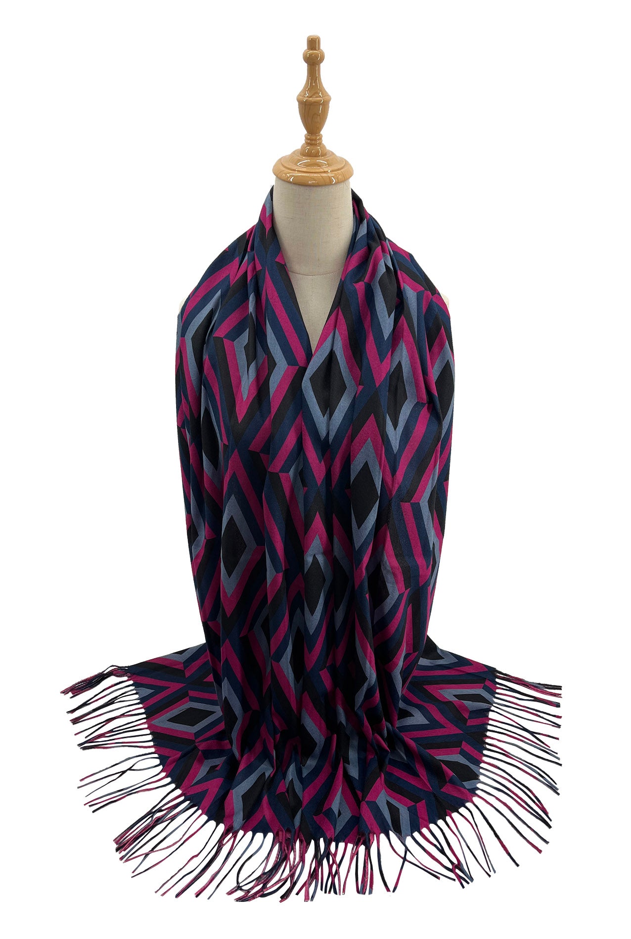 SF2110-757 Multicolour Diamond Pattern Scarf