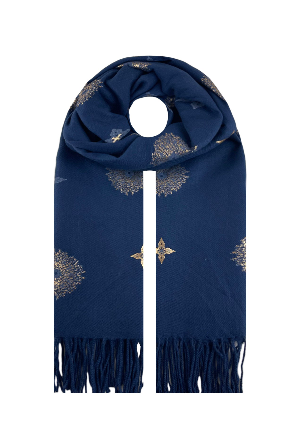 SF21100-614 Golden Patterned Mix scarf