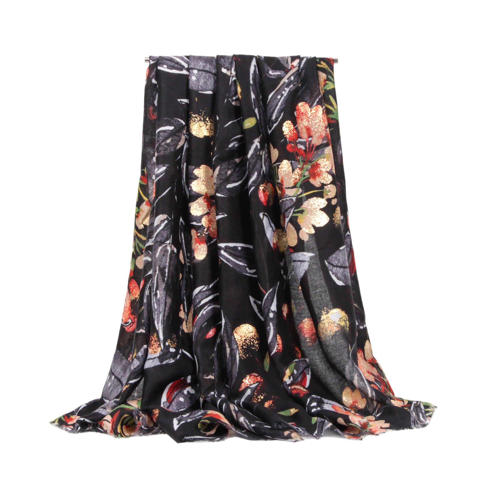 SF21105-628 Sheer Flower Print Scarf