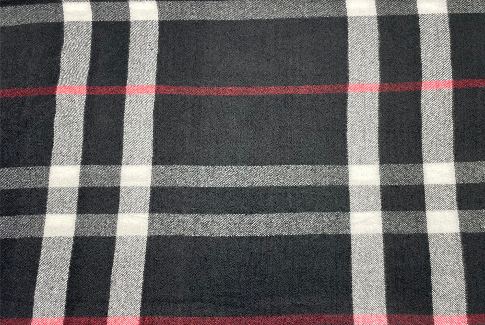 SF21105-651 Classic Check Print Wool Mix Scarf