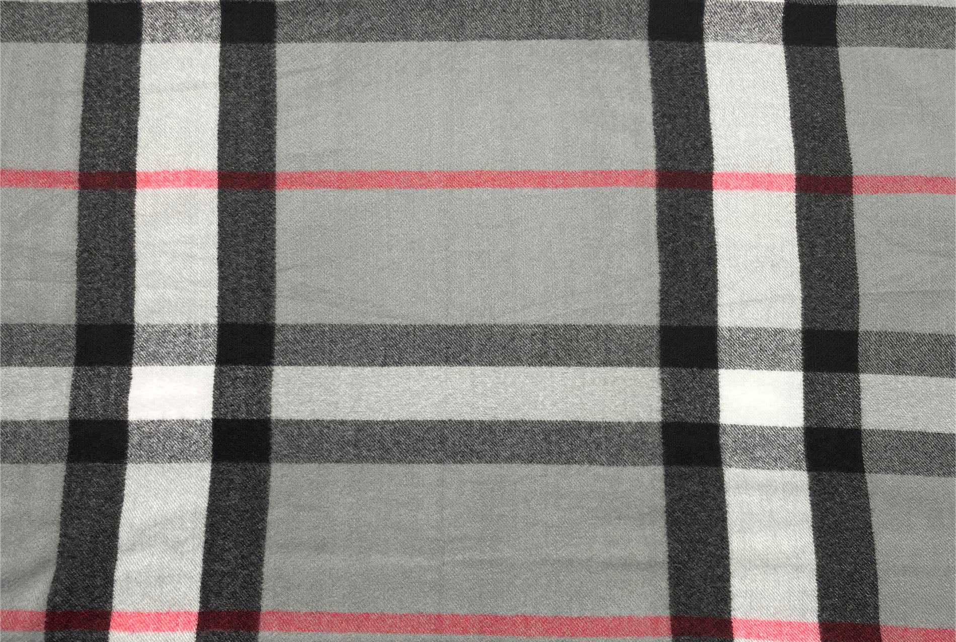 SF21105-651 Classic Check Print Wool Mix Scarf