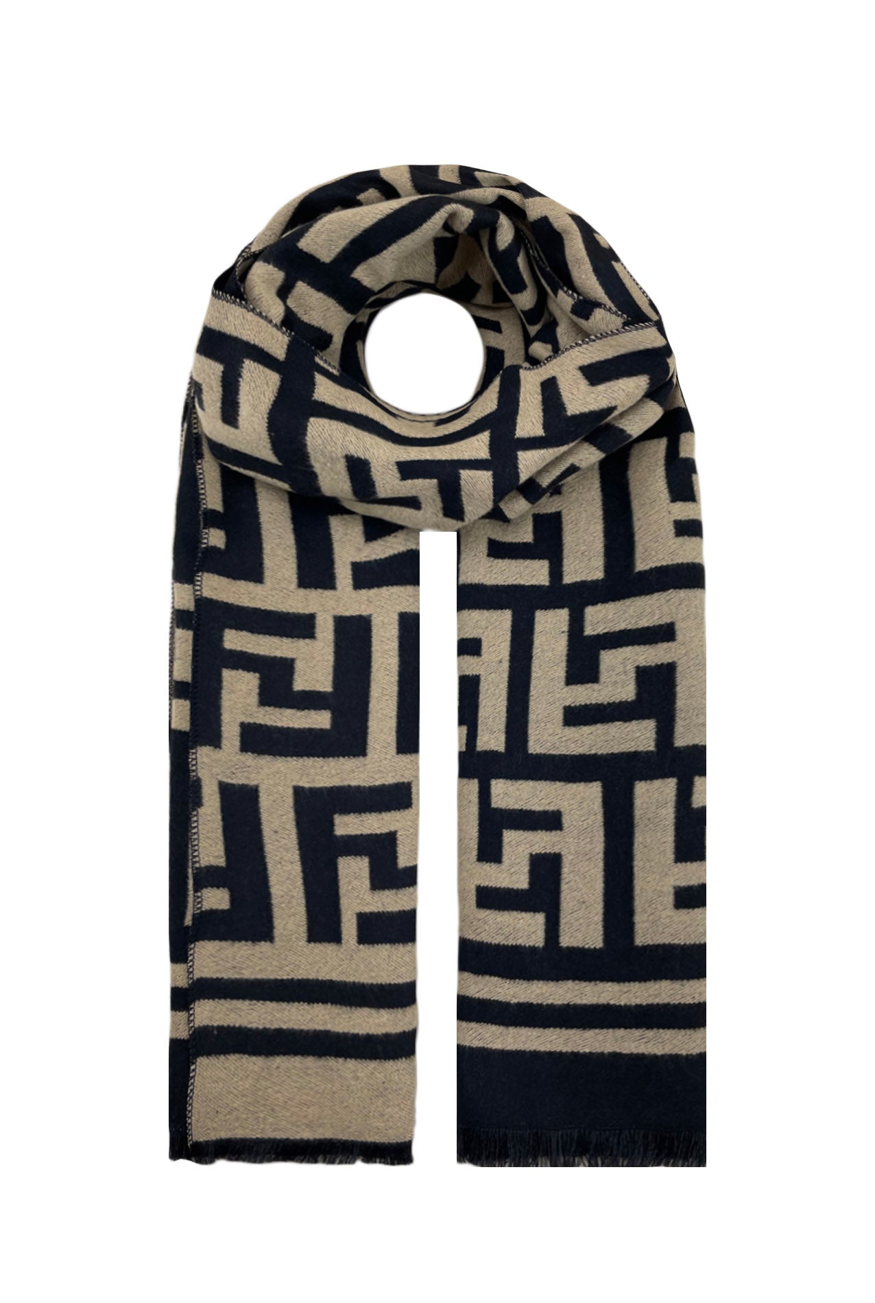 SF21150-603 Geometric Pattern Scarf