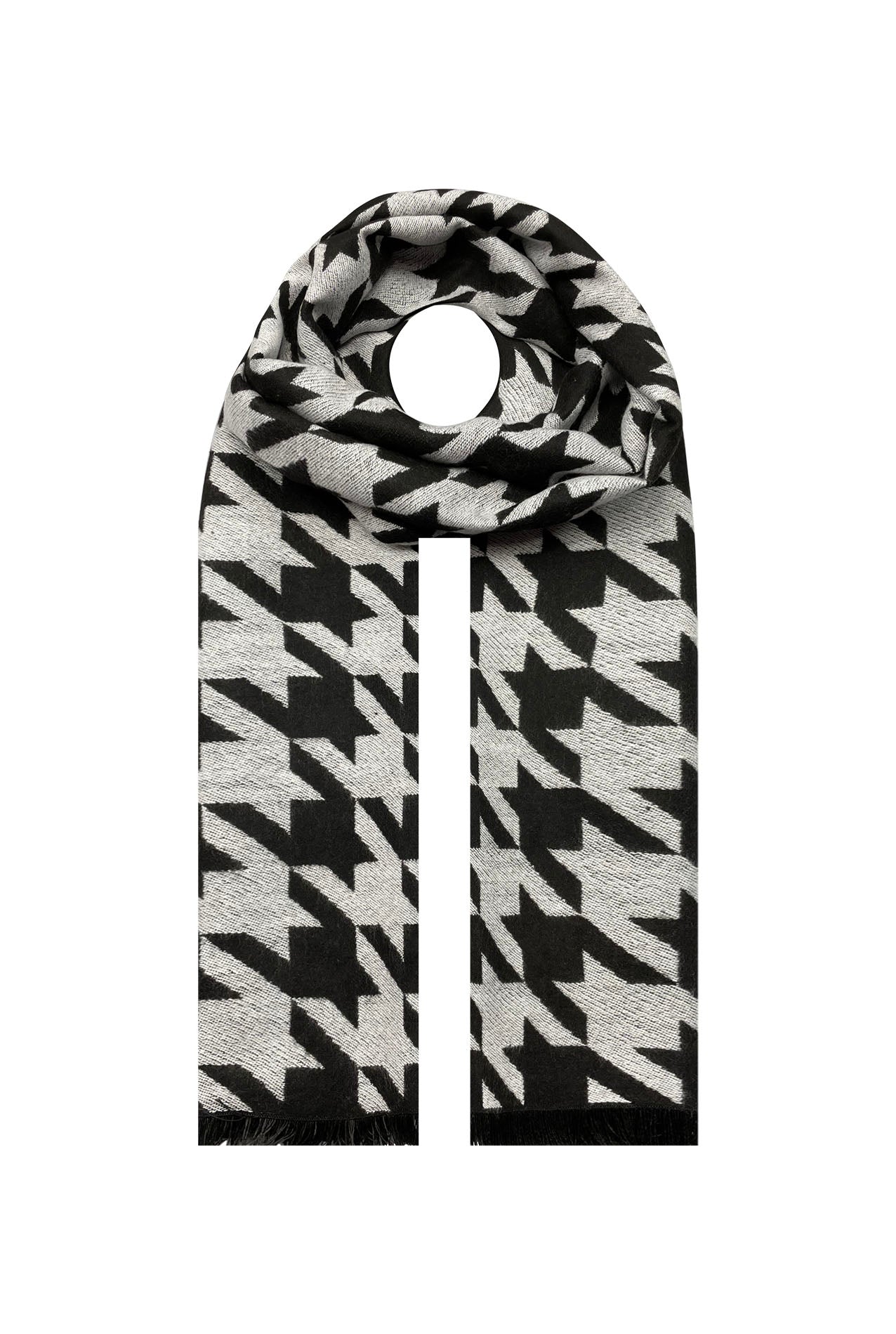 SF21150-604 Abstract Geometric Print Cotton Mix scarf