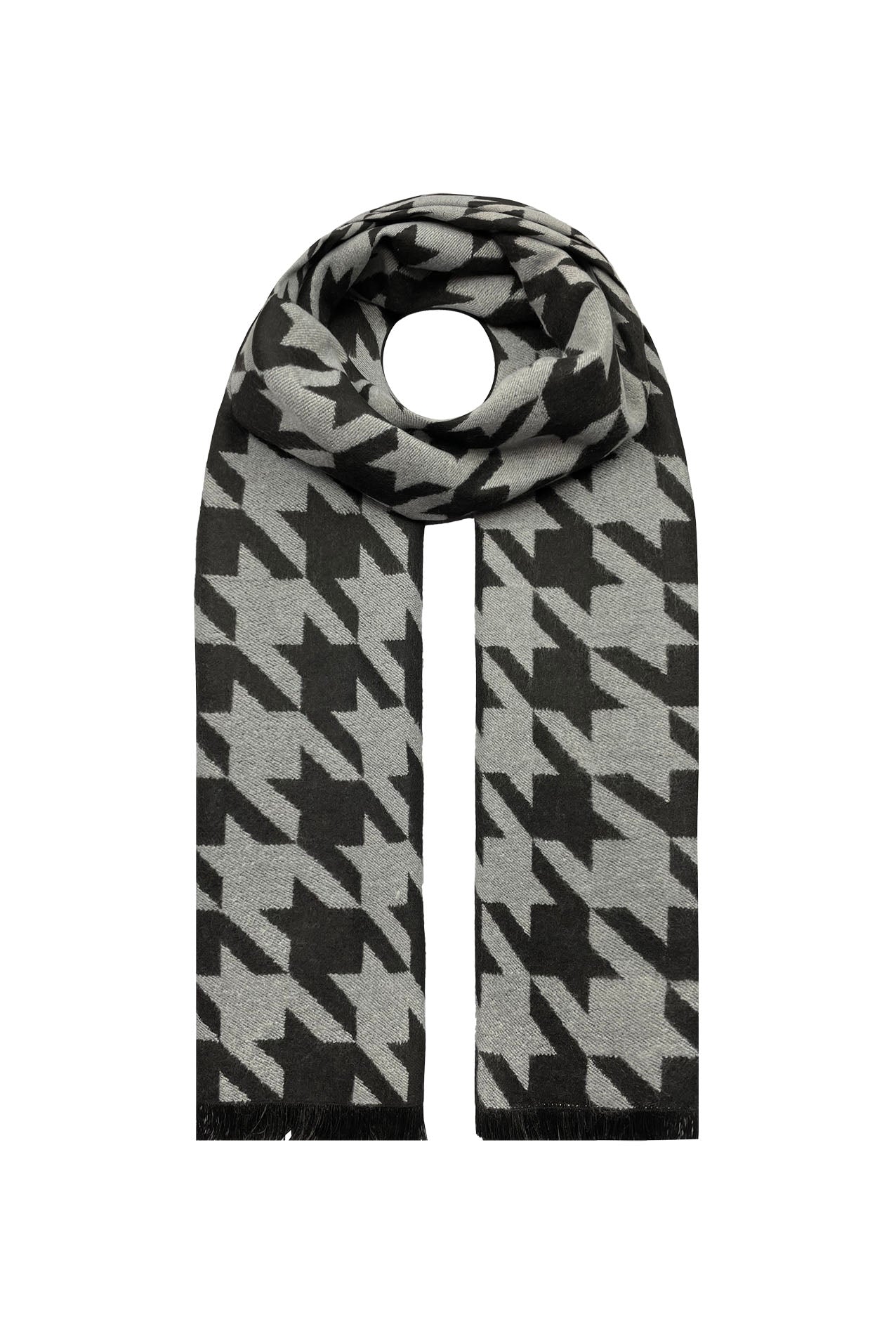 SF21150-604 Abstract Geometric Print Cotton Mix scarf