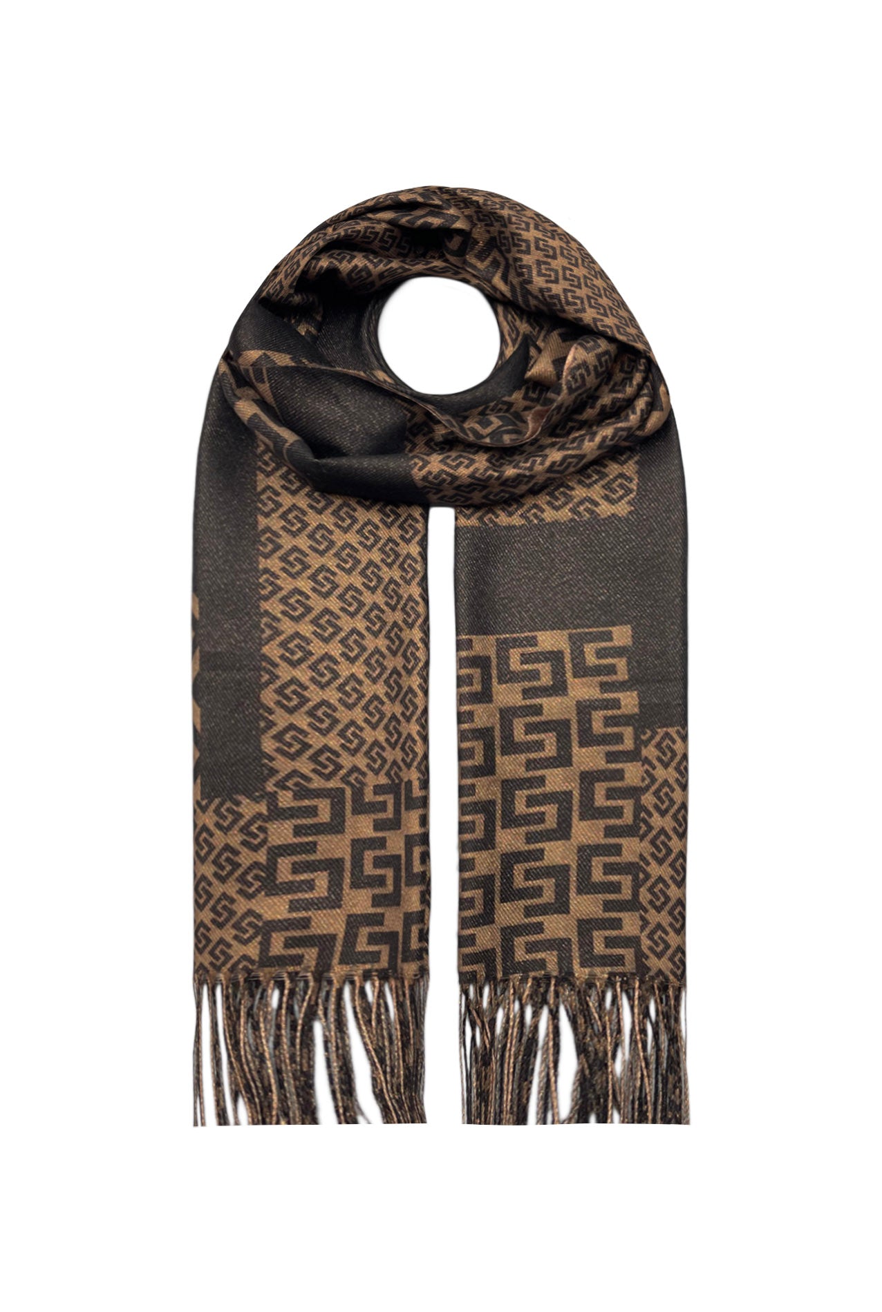 SF21180-343 Multi-Pattern Mix Wool Scarf