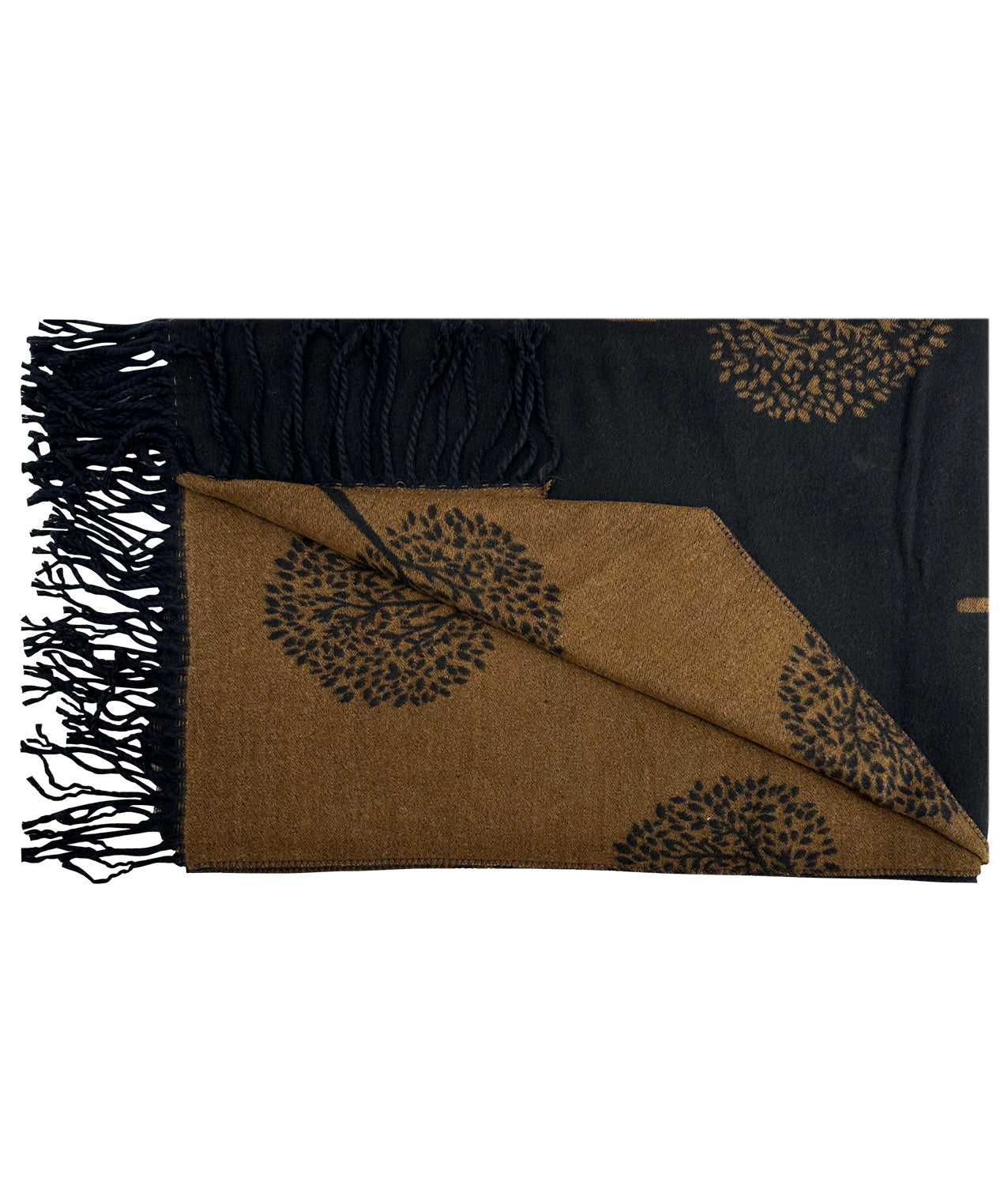 SF21210-602 Mulberry Tree Print Wool Mix Scarf