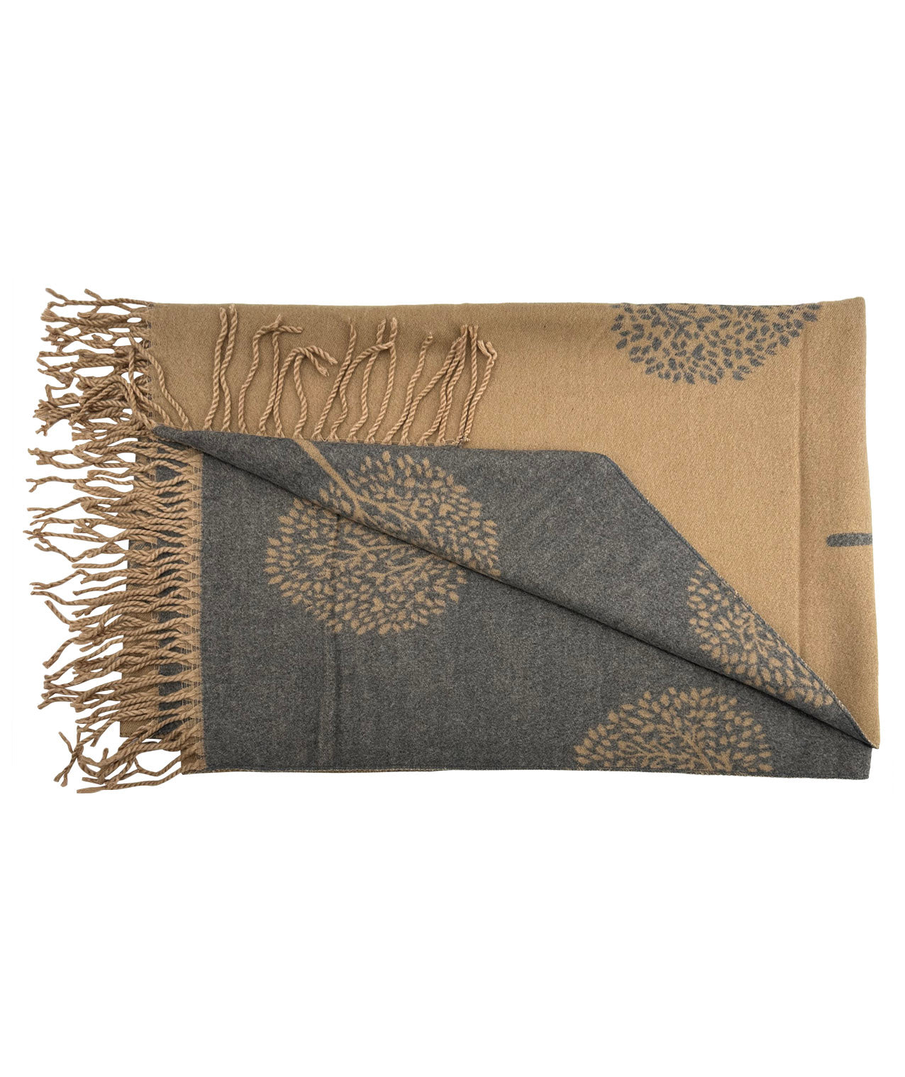 SF21210-602 Mulberry Tree Print Wool Mix Scarf