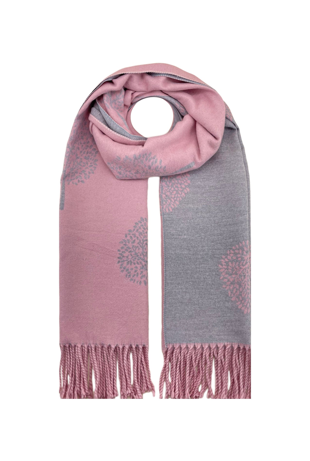 SF21210-602 Mulberry Tree Print Wool Mix Scarf