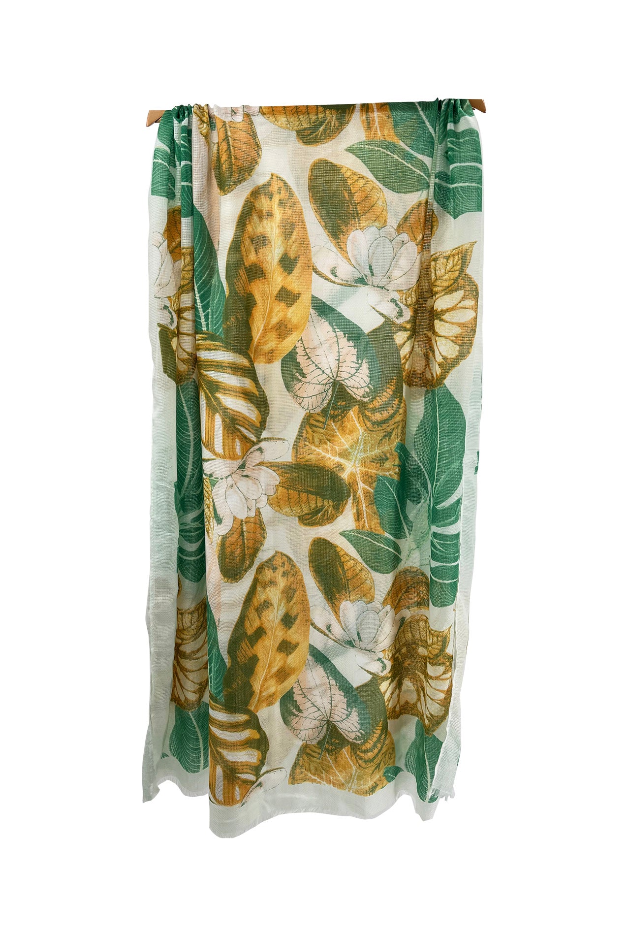 SF2210-692 Mixed Cotton Floral Leaf Design Scarf