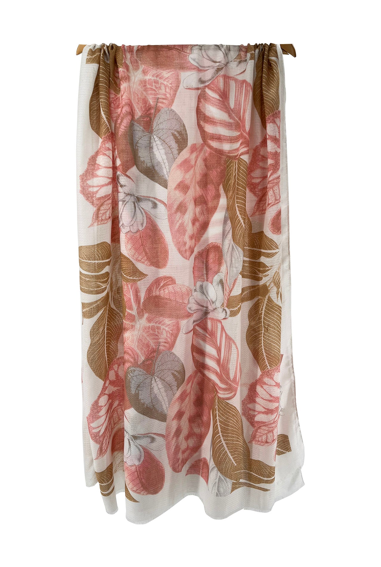 SF2210-692 Mixed Cotton Floral Leaf Design Scarf