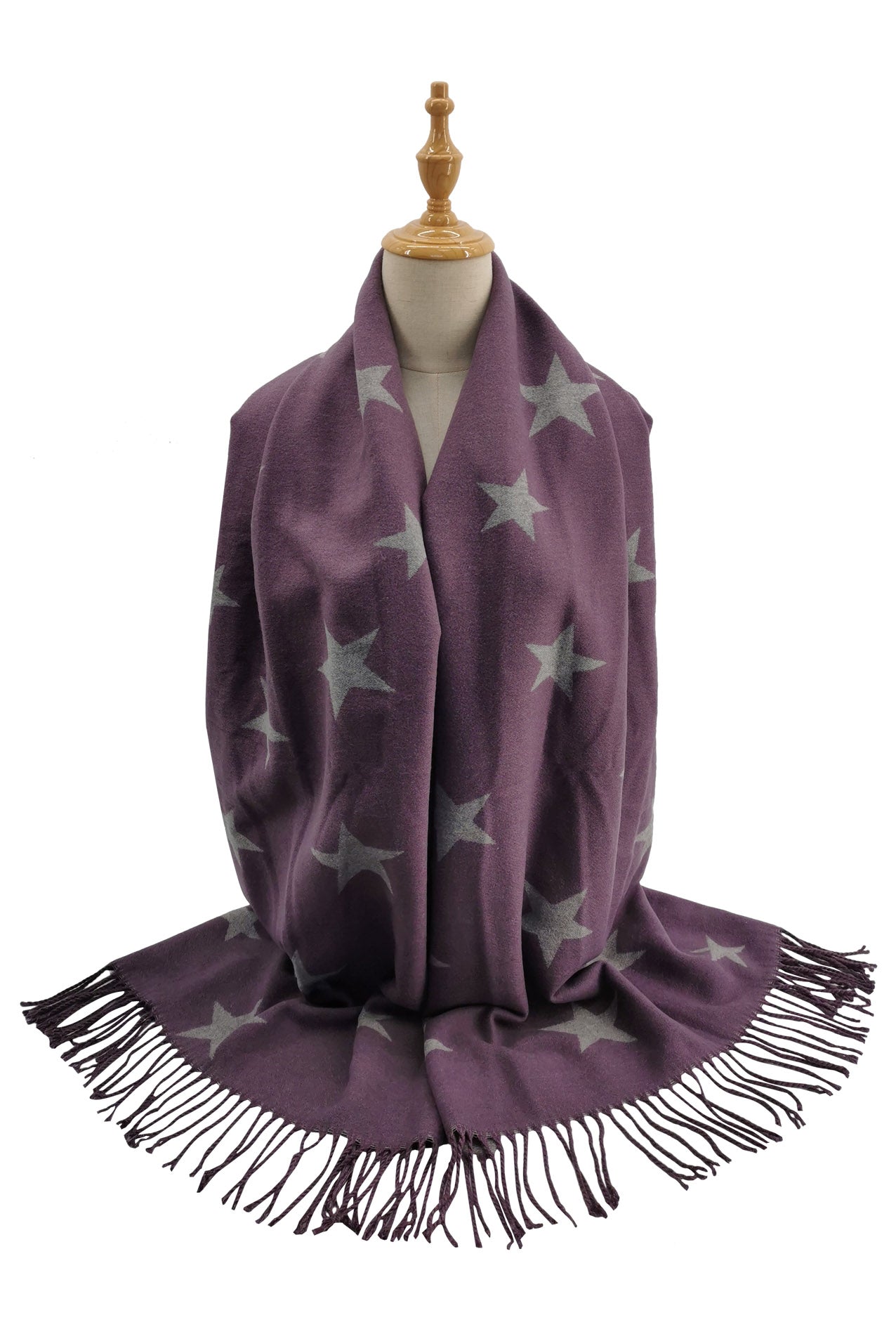 SF2210-703 Multicolour Star Print Mix Wool Scarf