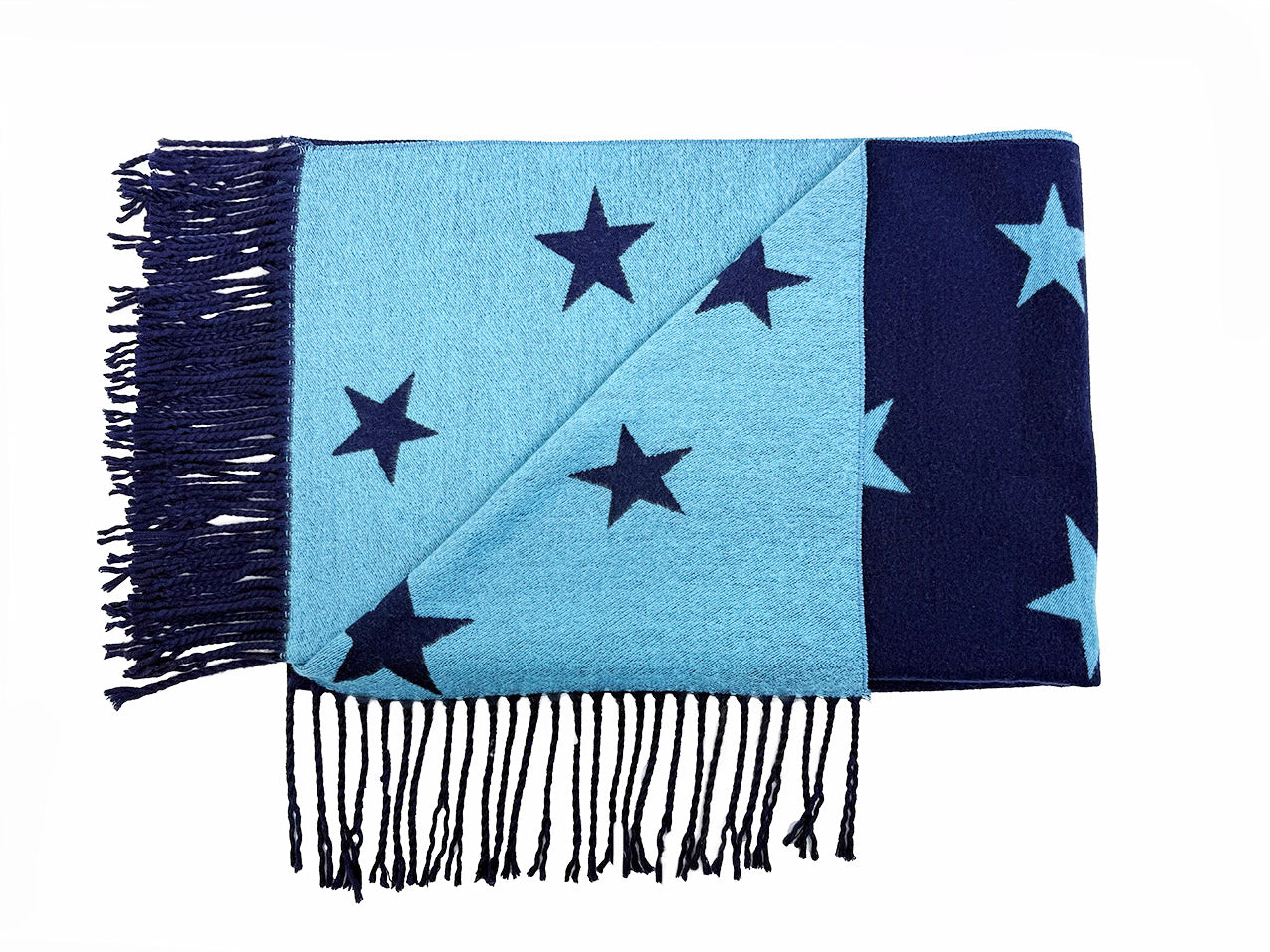 SF2210-703 Multicolour Star Print Mix Wool Scarf