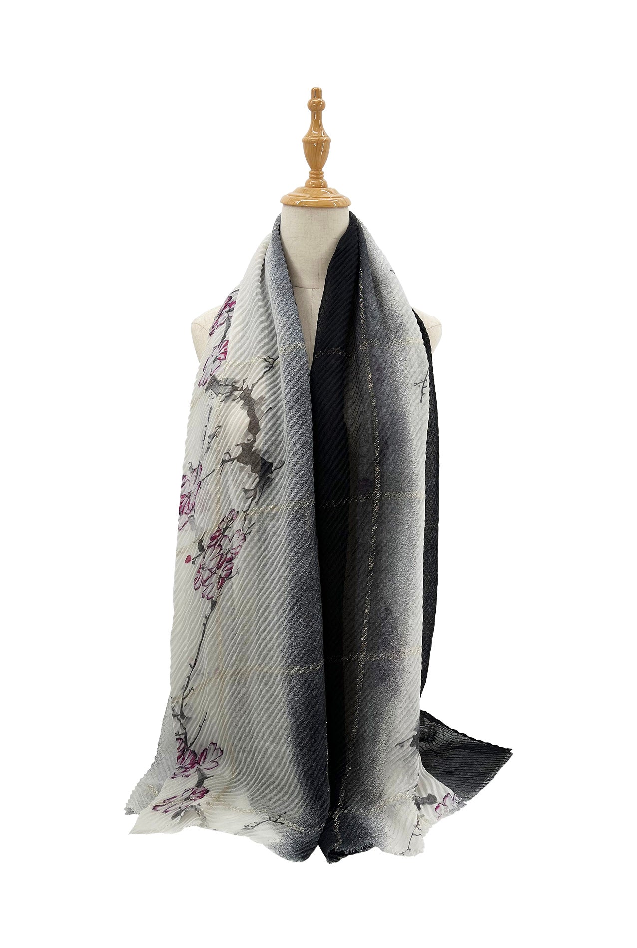 SF2270-666 Multicolour Cherry Blossom Viscose Scarf