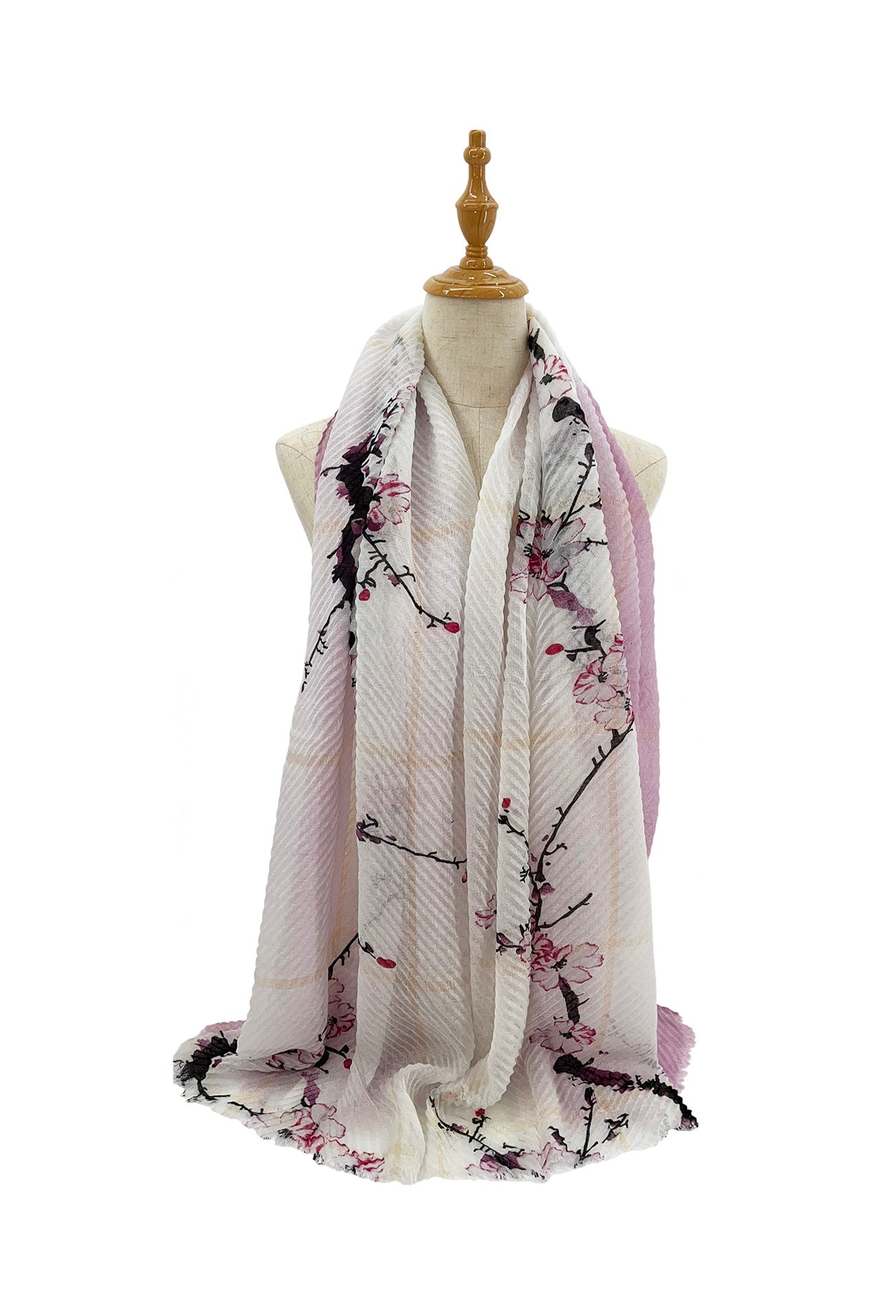 SF2270-666 Multicolour Cherry Blossom Viscose Scarf