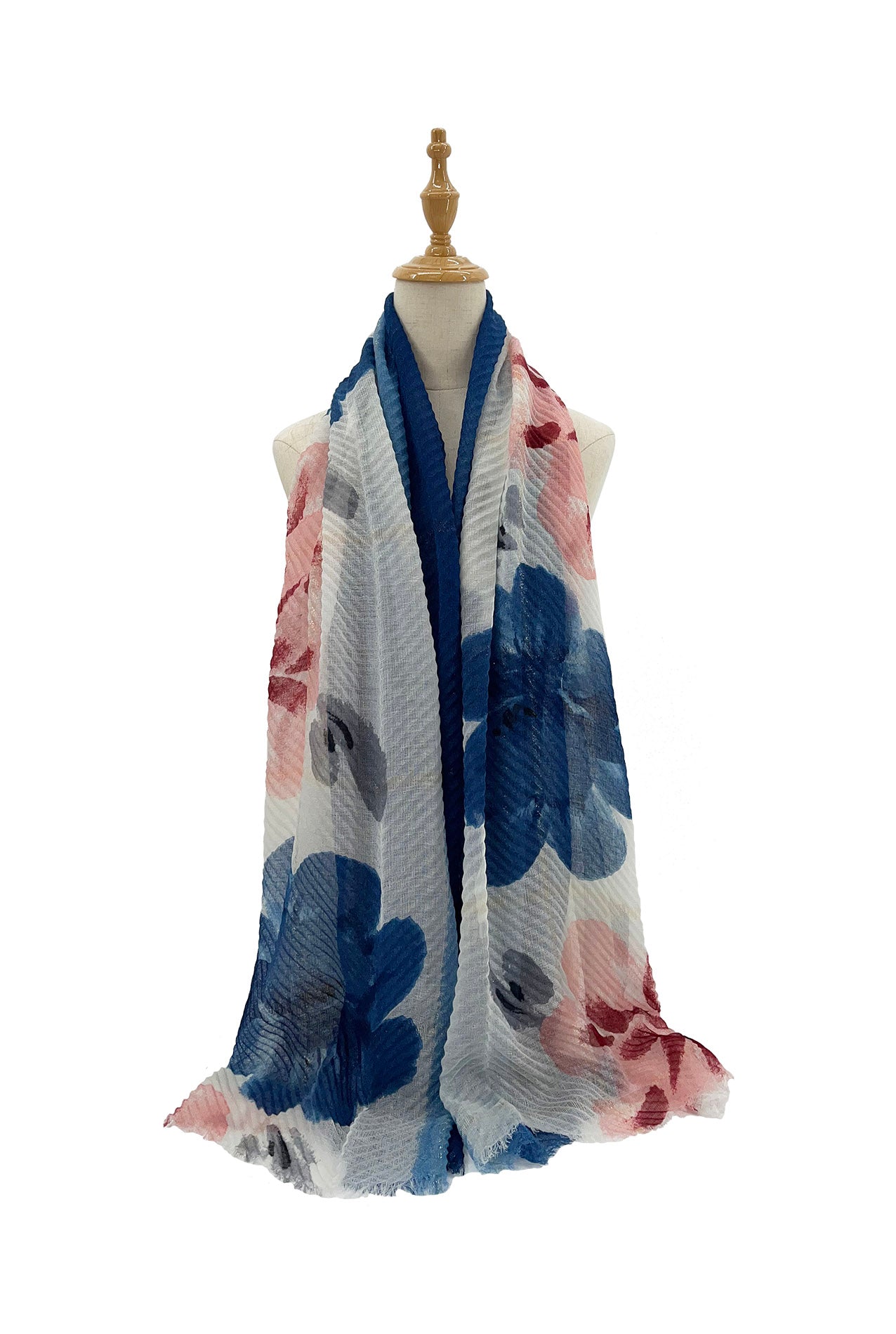 SF2270-667 Large Watercolor Effect Flower Scarf