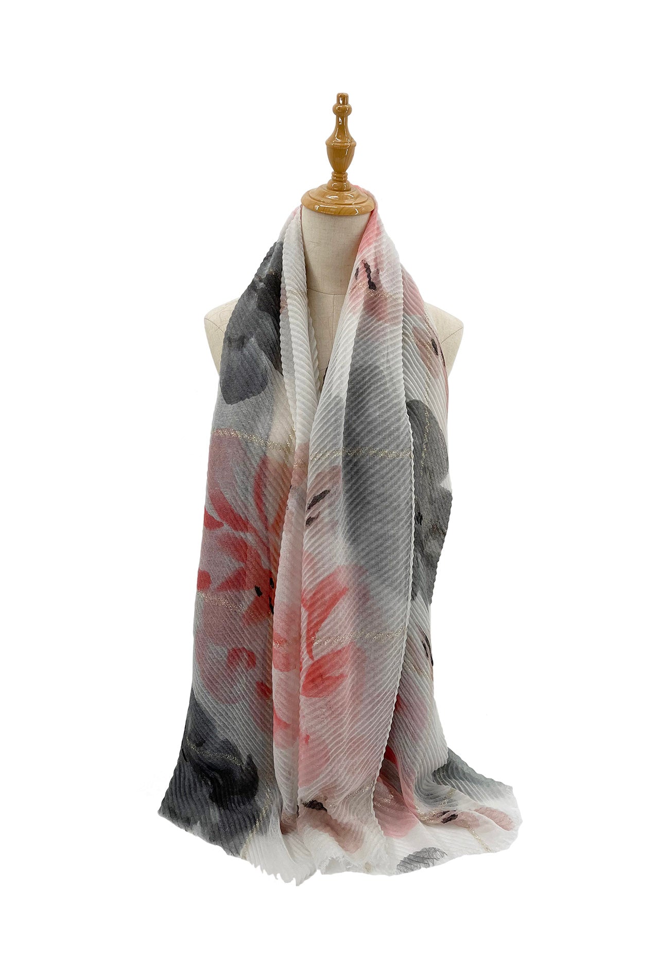 SF2270-667 Large Watercolor Effect Flower Scarf