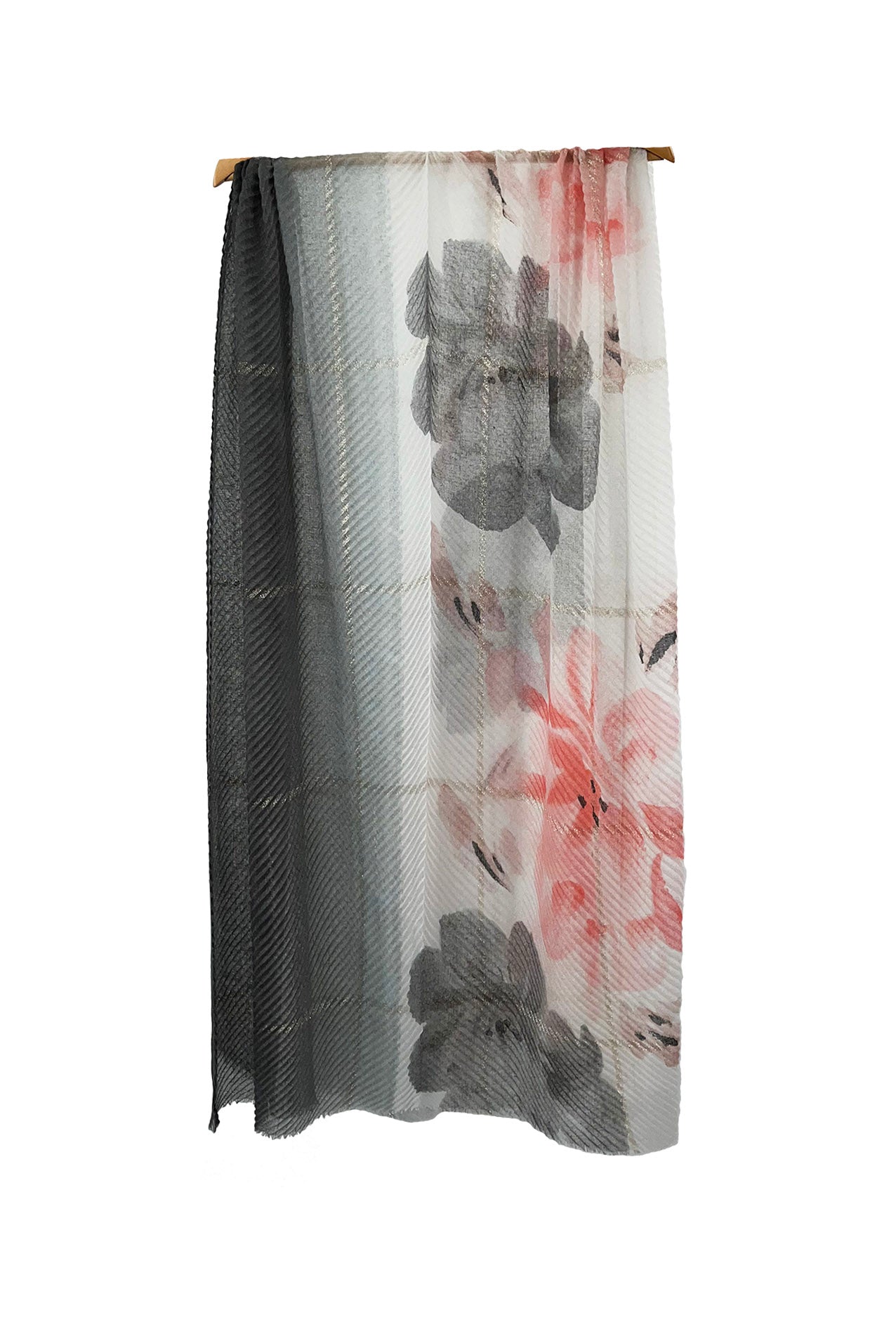 SF2270-667 Large Watercolor Effect Flower Scarf