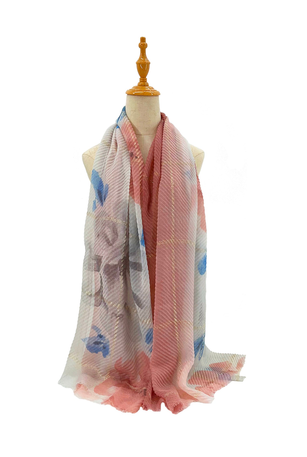 SF2270-667 Large Watercolor Effect Flower Scarf