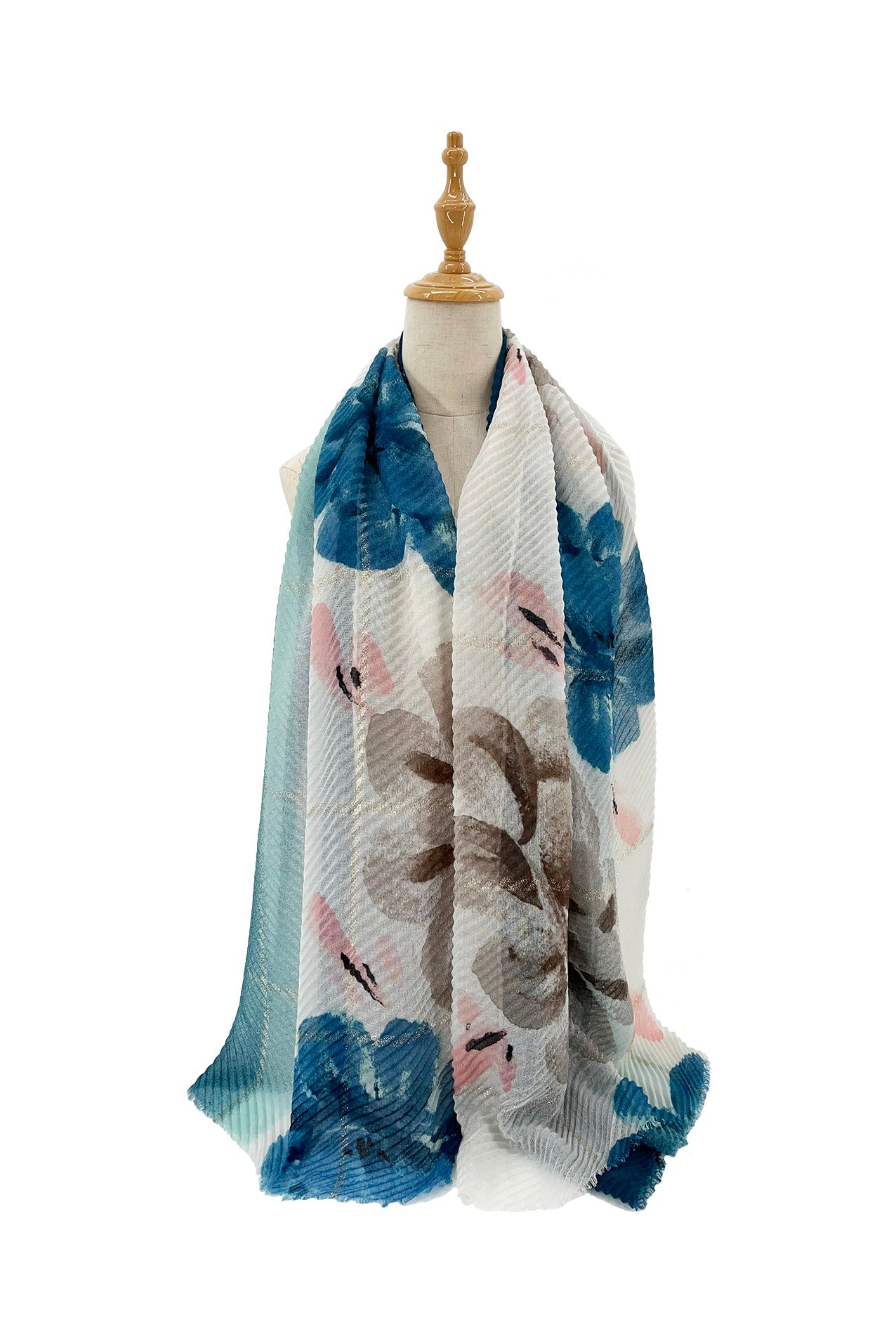 SF2270-667 Large Watercolor Effect Flower Scarf