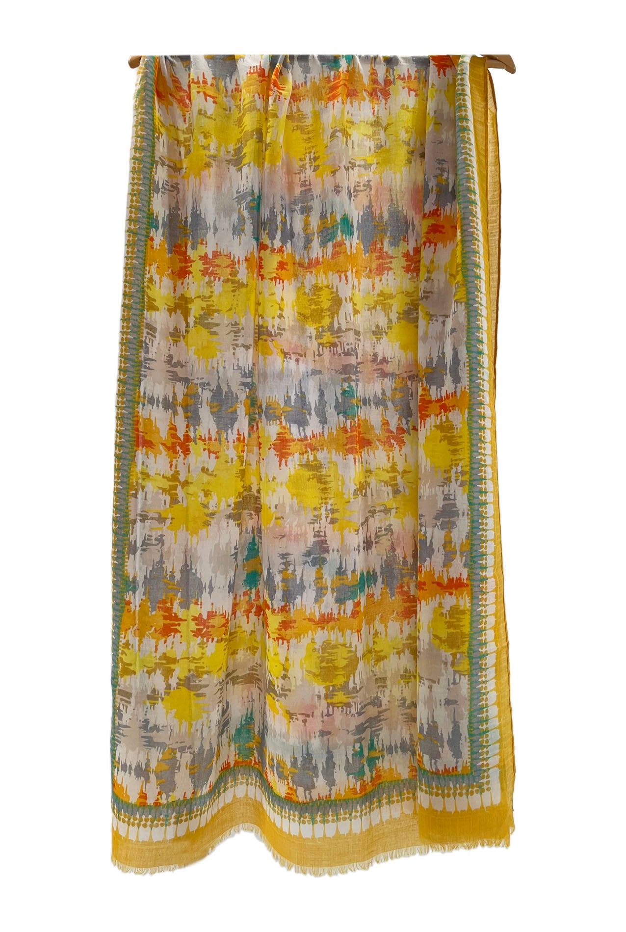 SF2295-676 Vibrant Watercolour Splash Print Scarf