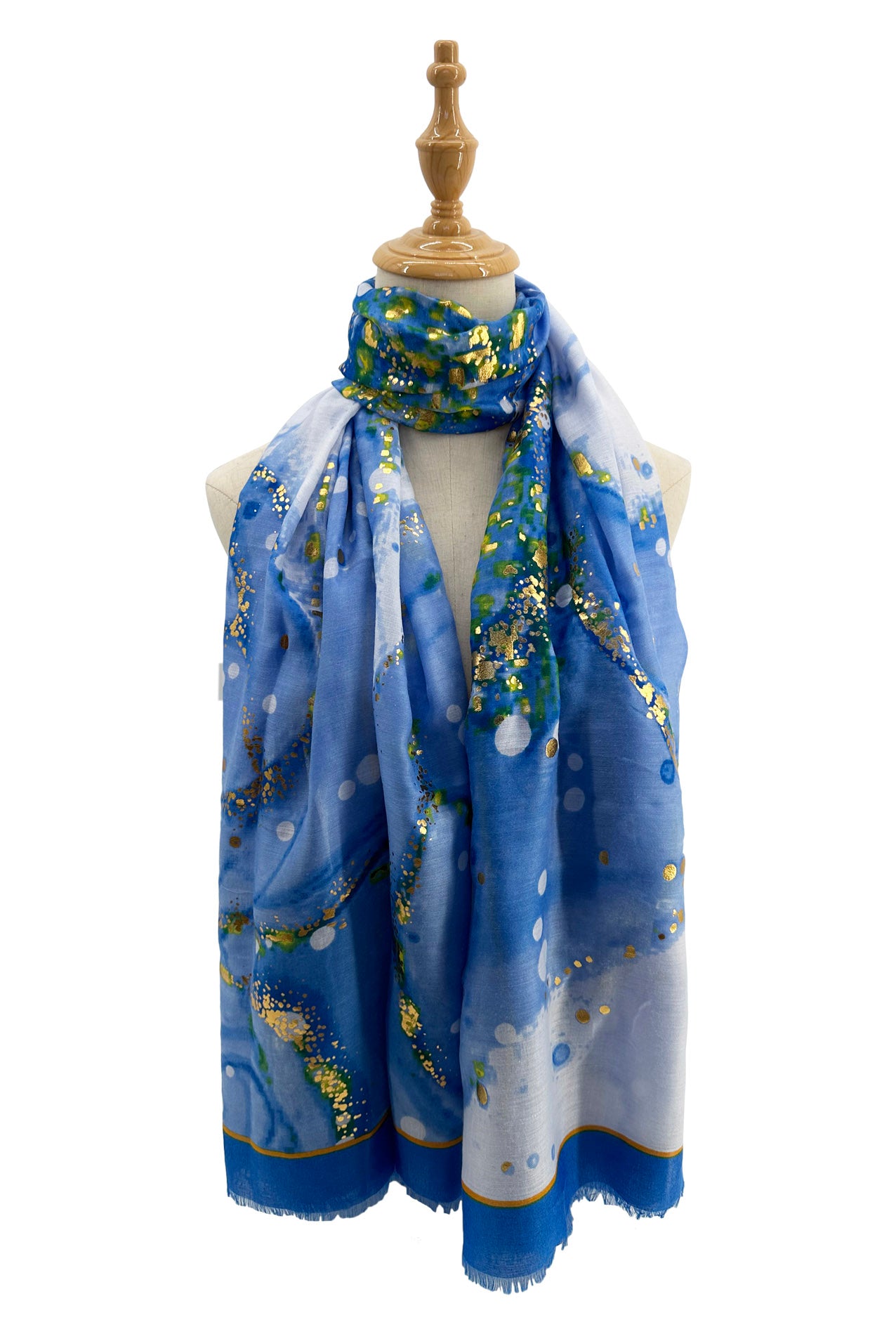 SF2311-786 Mixed Cotton Watercolour Effect Scarf