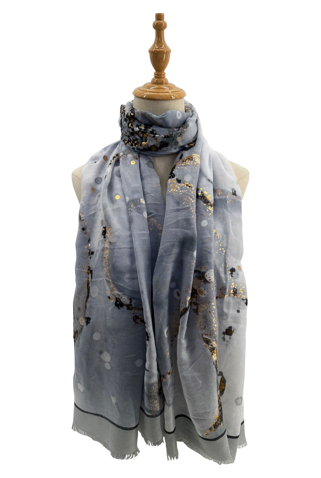 SF2311-786 Mixed Cotton Watercolour Effect Scarf