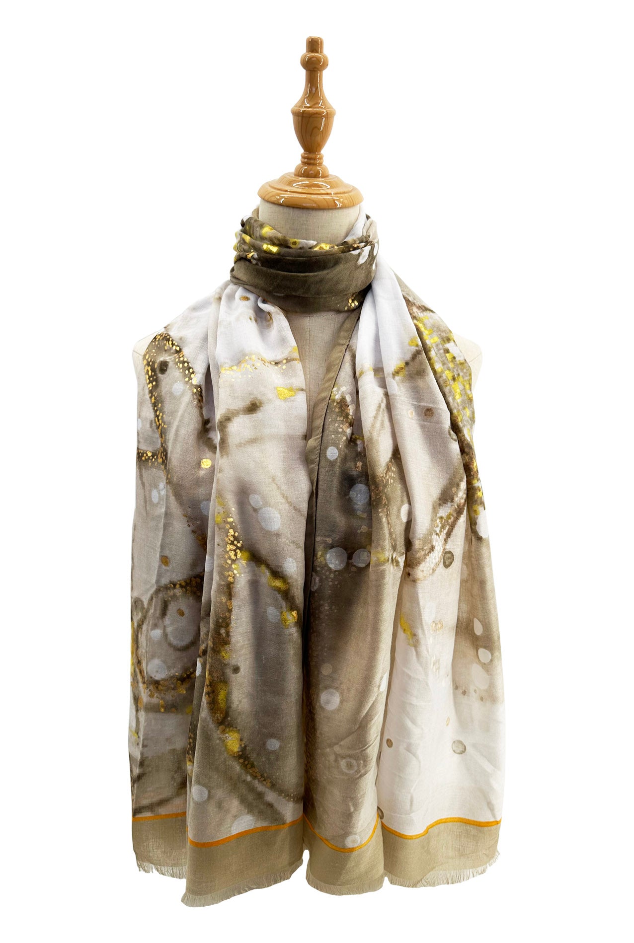 SF2311-786 Mixed Cotton Watercolour Effect Scarf