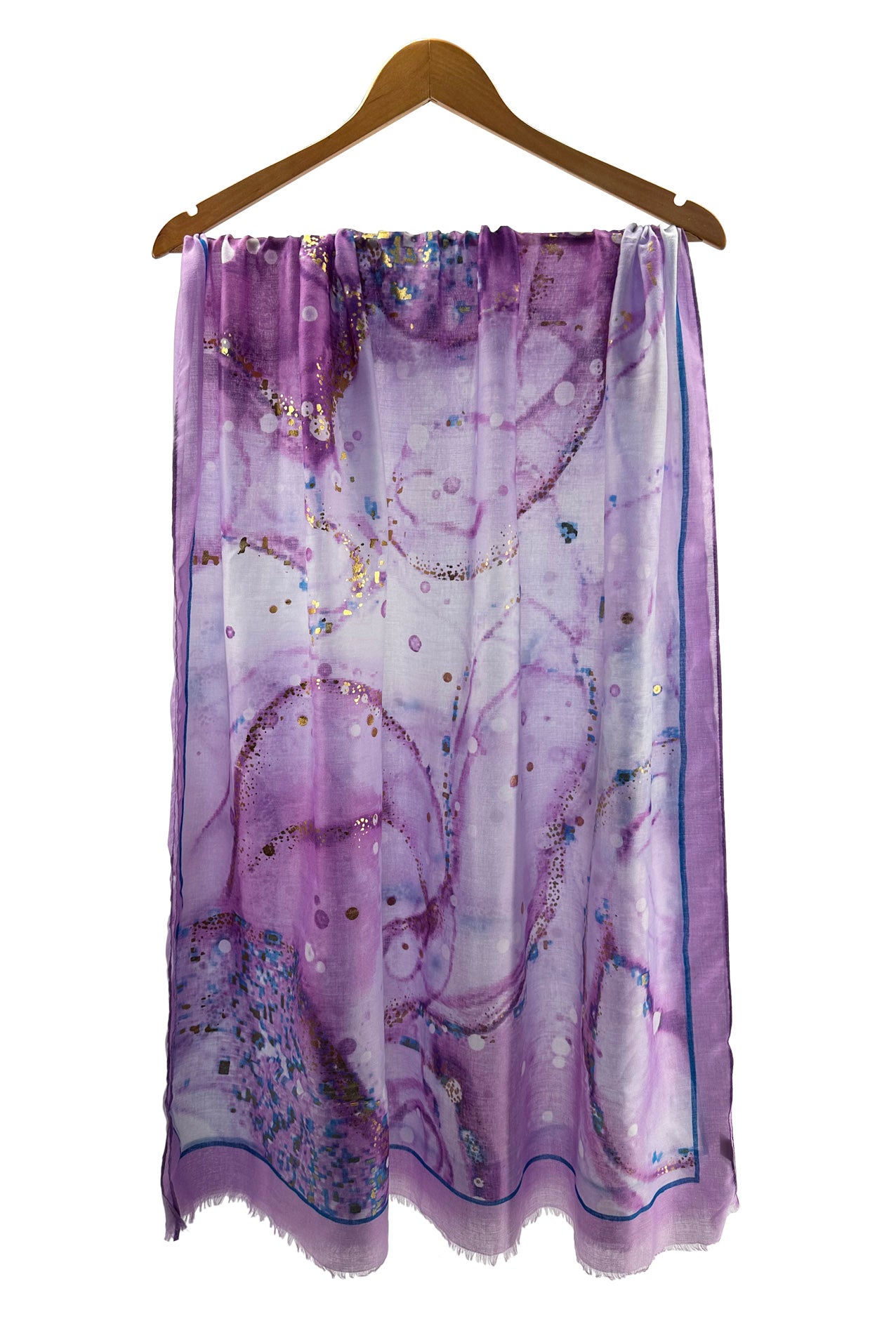 SF2311-786 Mixed Cotton Watercolour Effect Scarf