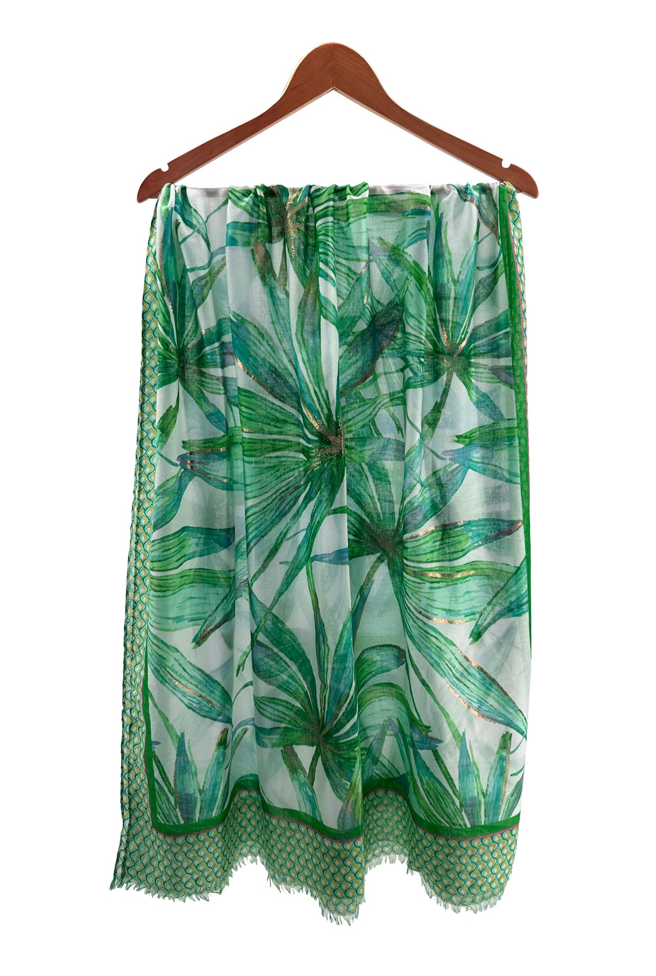 SF2311-790 Tropical Leaves Prints Scarf