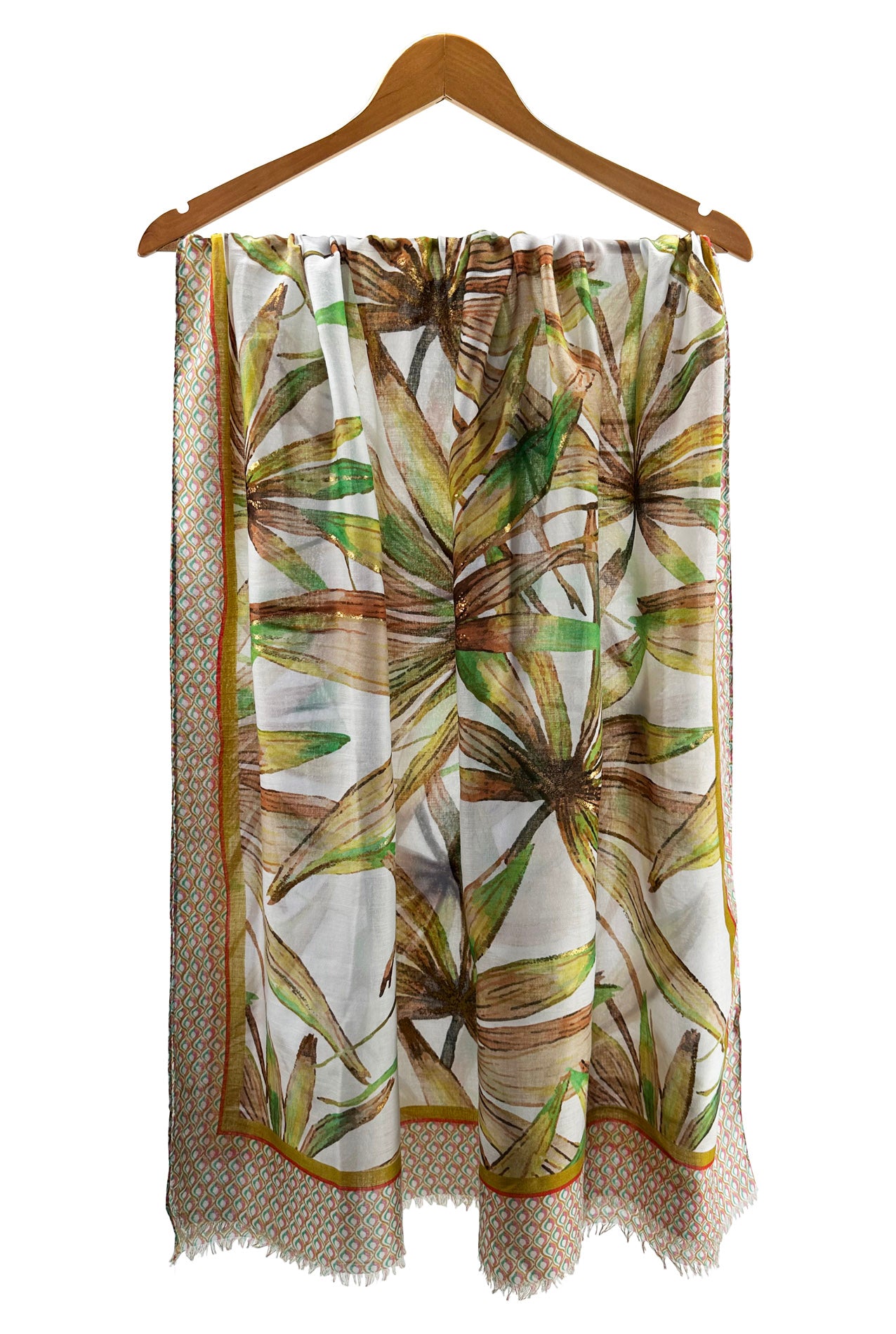 SF2311-790 Tropical Leaves Prints Scarf