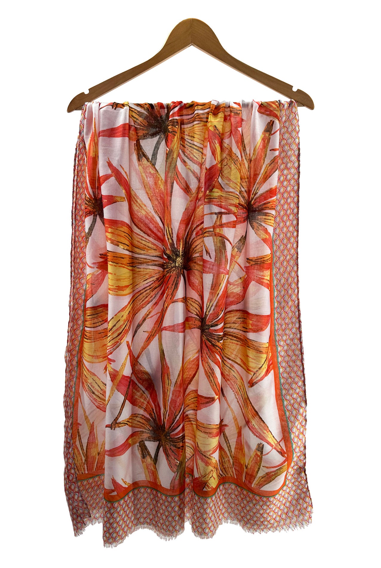 SF2311-790 Tropical Leaves Prints Scarf