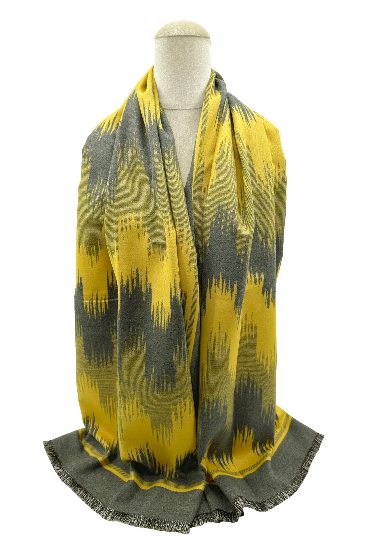 SF23125-904 Zig Zag Colourful Texture Cotton Mix Scarf