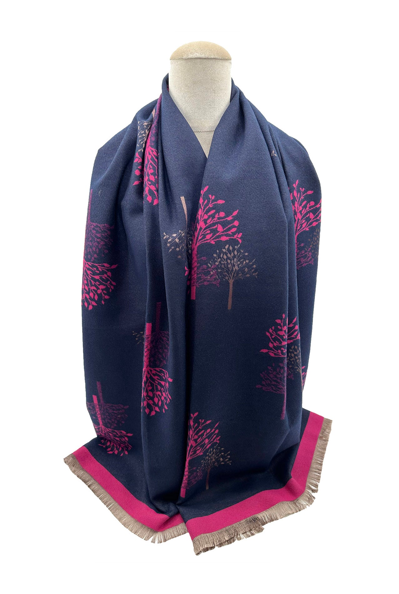 SF23160-931 Abstract Flower Patterns Print Scarves