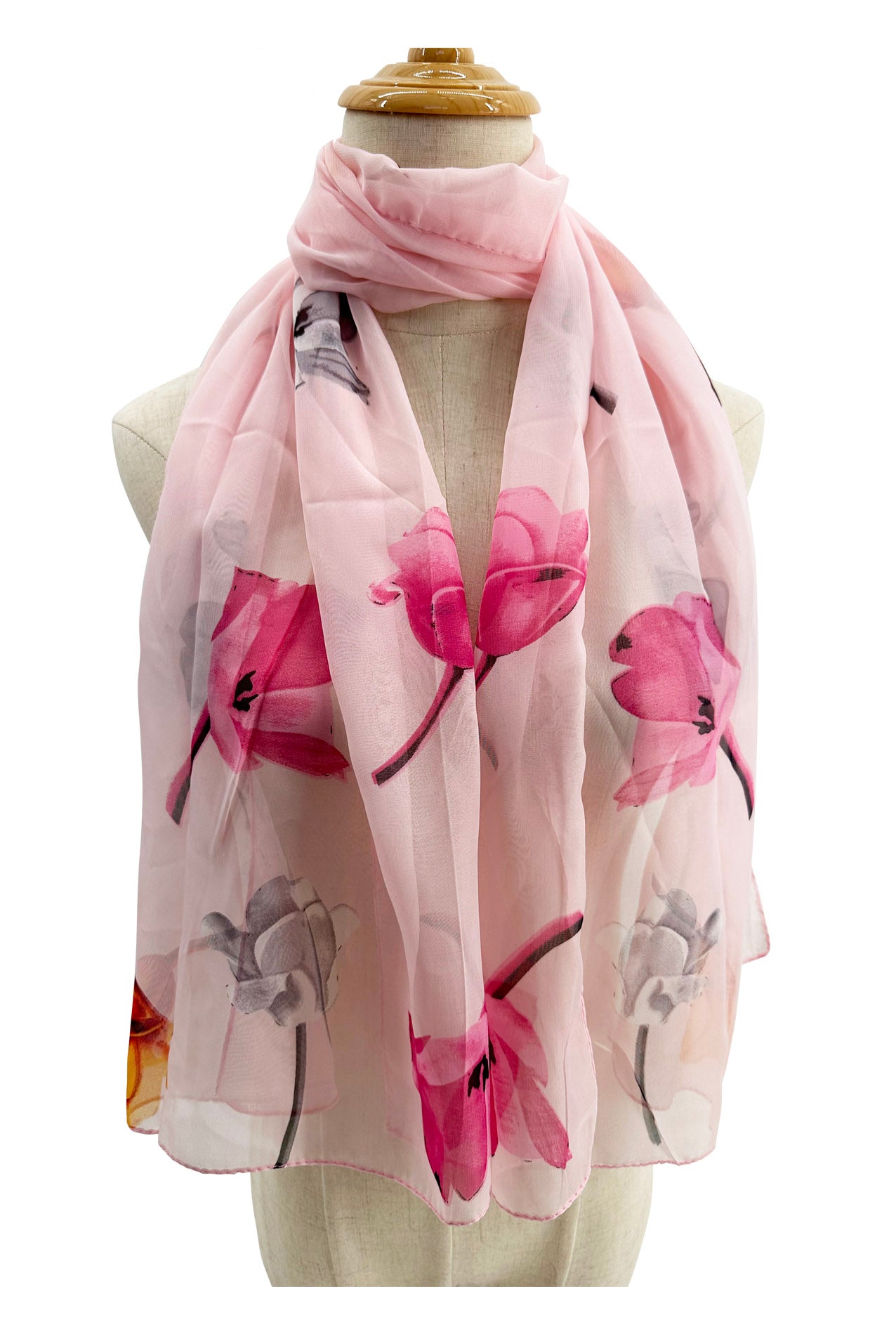 SF2333-830 Colourful Flowers Print Chiffon Scarf